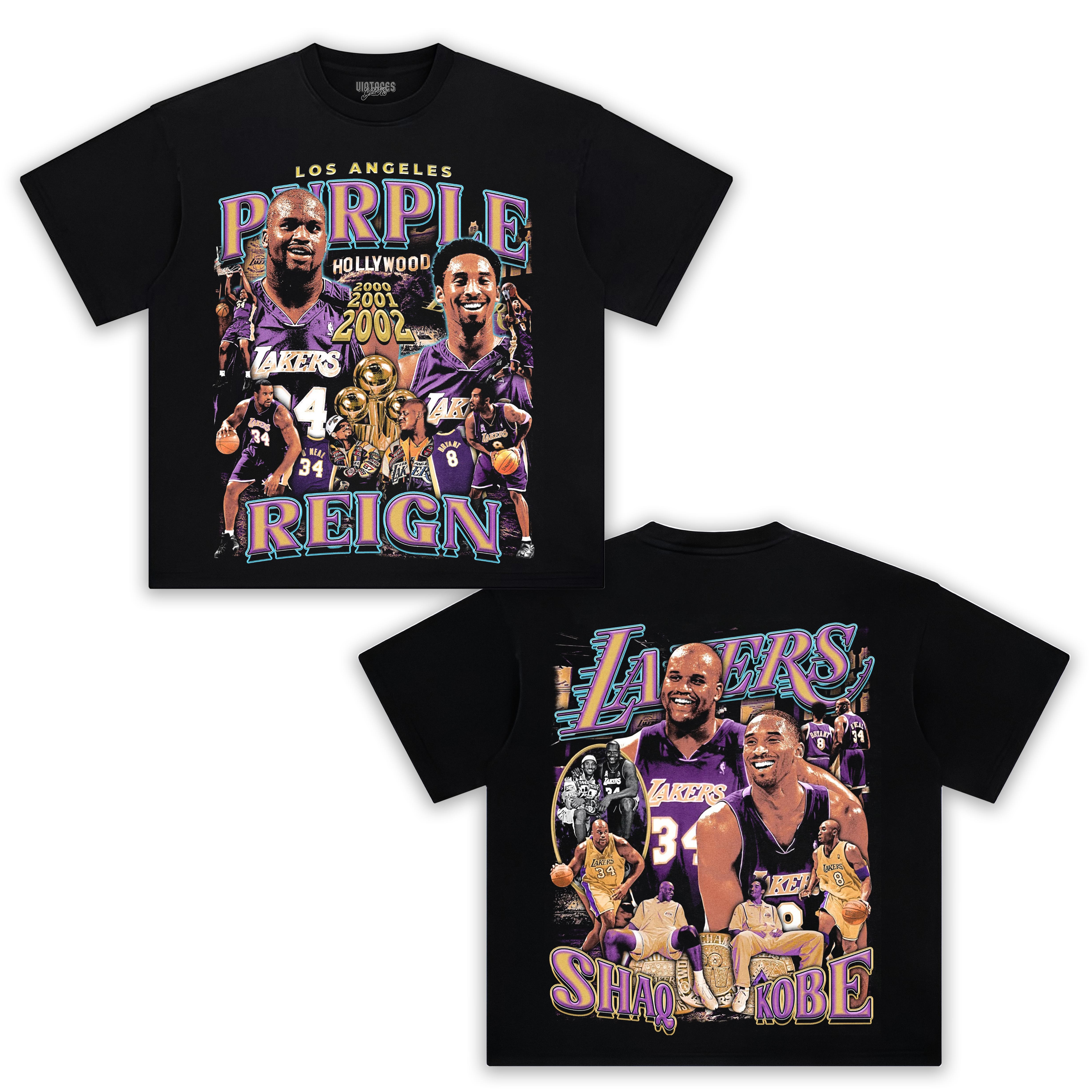 LOS ANGELES LAKERS & PURPLE REIGN VINTAGE VI TEE