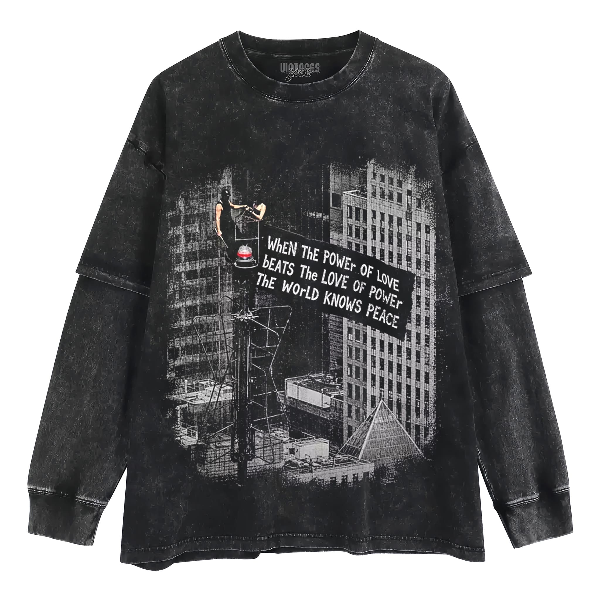 LOVE OVER POWER WORLD PEACE V3 TANK TOP & TEE & LONG SLEEVE & LAYERED LS & HOODIE