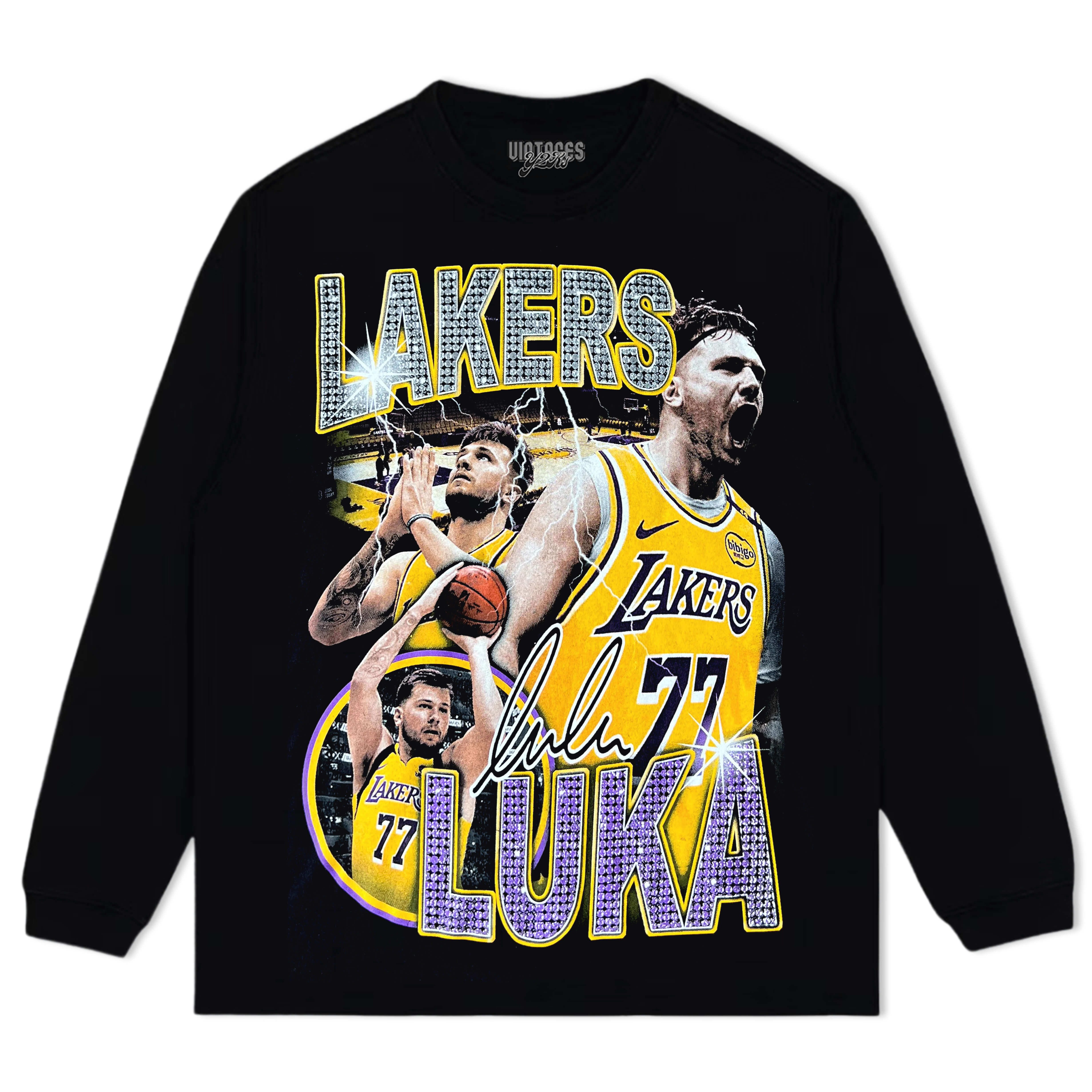 LUKA DONCIC LAKERS BLING GRAPHIC TEE & LS & HOODIE