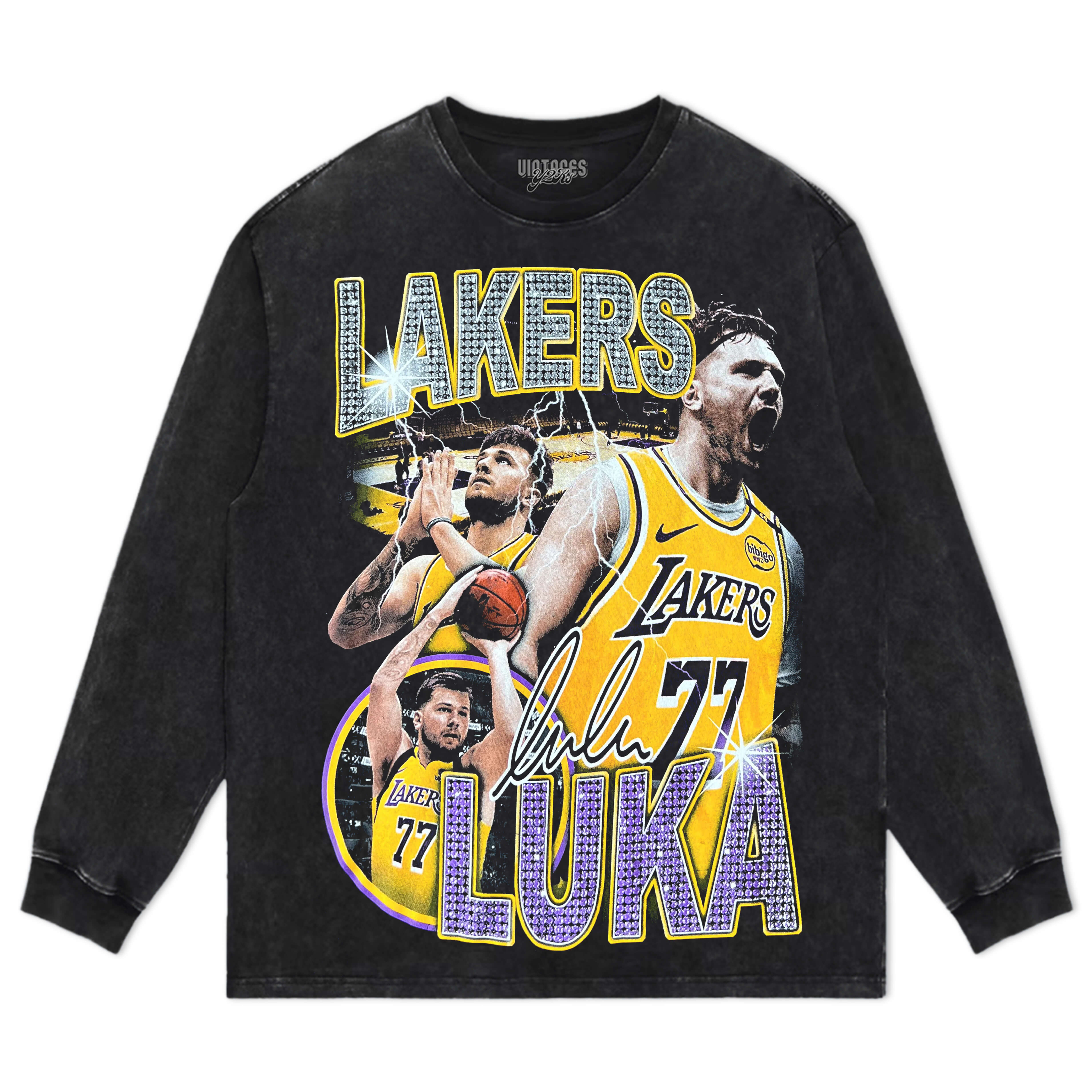 LUKA DONCIC LAKERS BLING GRAPHIC TEE & LS & HOODIE