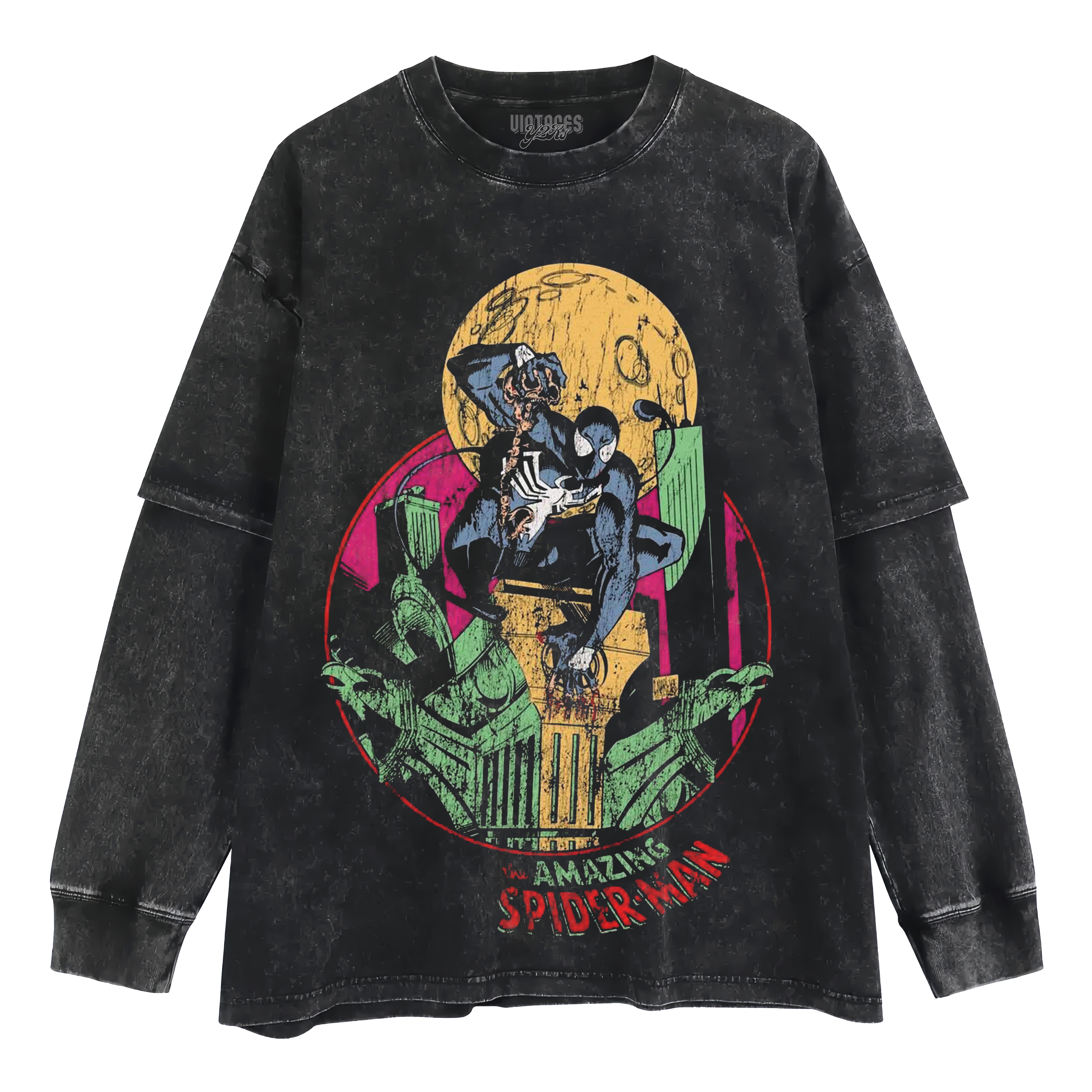 LUNAR LUNACY - SPIDER MAN  LAYERED LONG SLEEVE