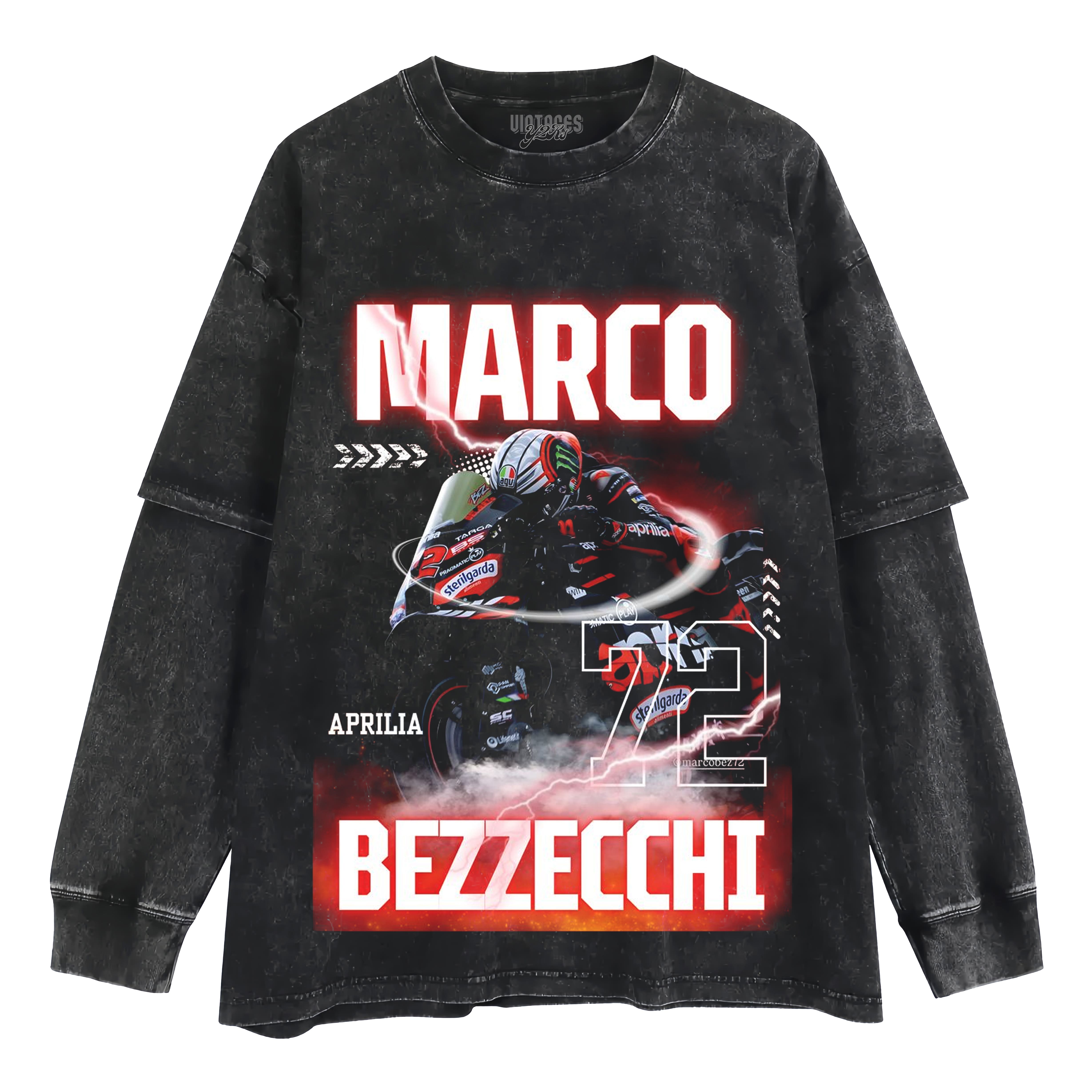 MARCO BEZZECCHI VINTAGE MOTOGP V2 TANK TOP & TEE & LONG SLEEVE & LAYERED LS & HOODIE