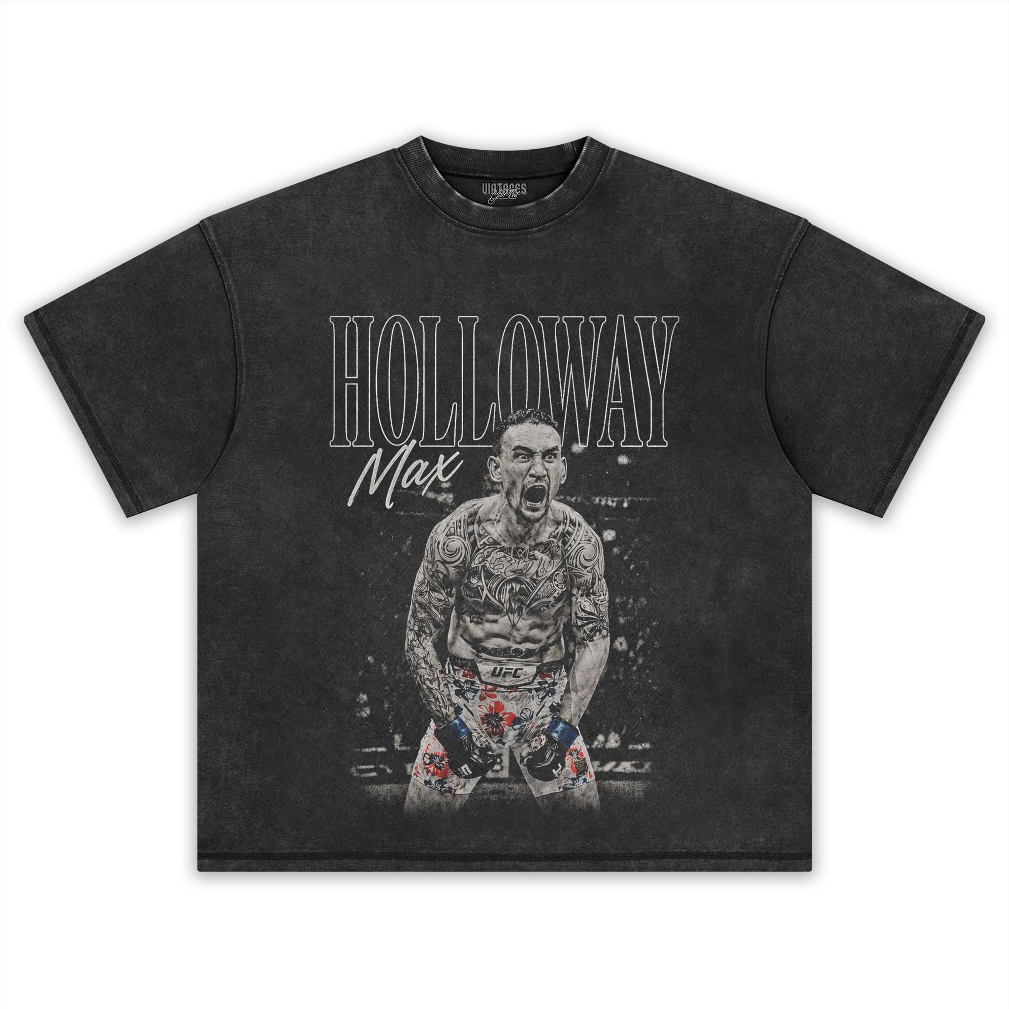 MAX HOLLOWAY VINTAGE MMA FIGHTER TANK TOP & TEE & LONG SLEEVE & LAYERED LS & HOODIE