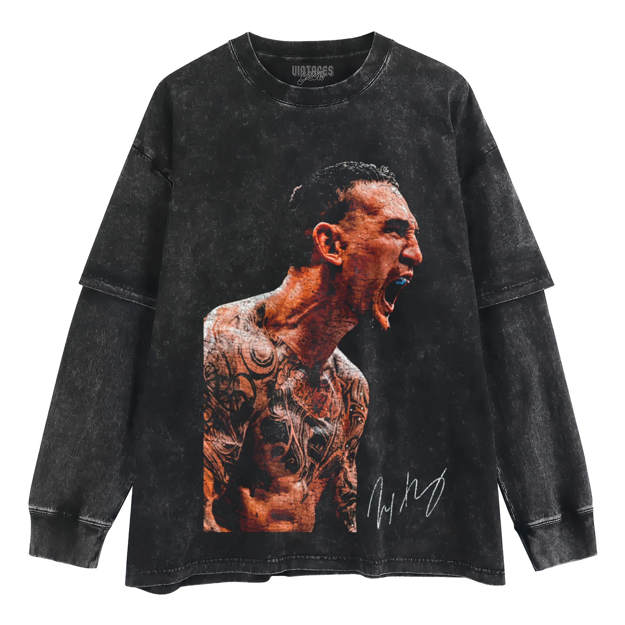 MAX HOLLOWAY VINTAGE MMA FIGHTER V2 TANK TOP & TEE & LONG SLEEVE & LAYERED LS & HOODIE