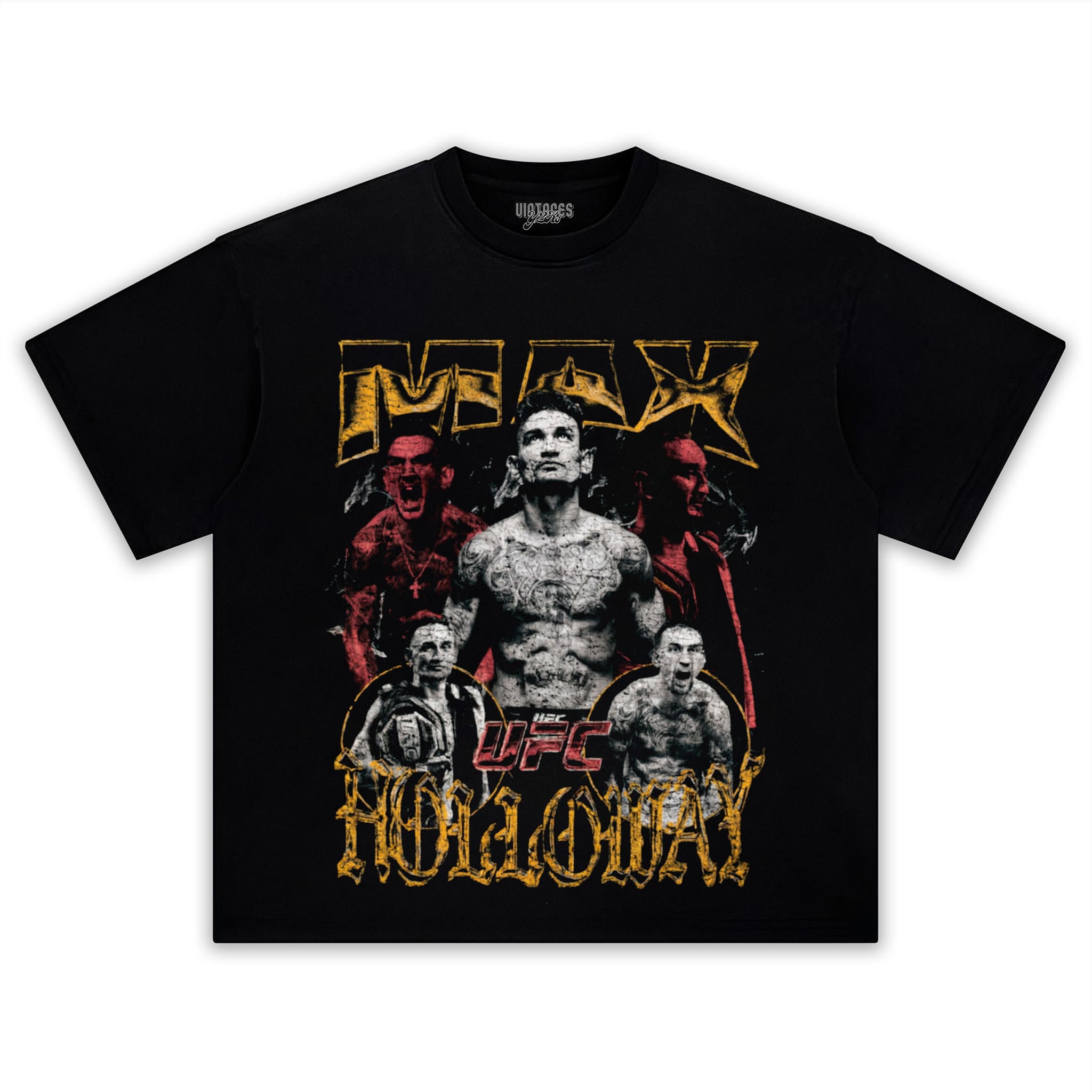 MAX HOLLOWAY VINTAGE MMA FIGHTER V3 TANK TOP & TEE & LONG SLEEVE & LAYERED LS & HOODIE