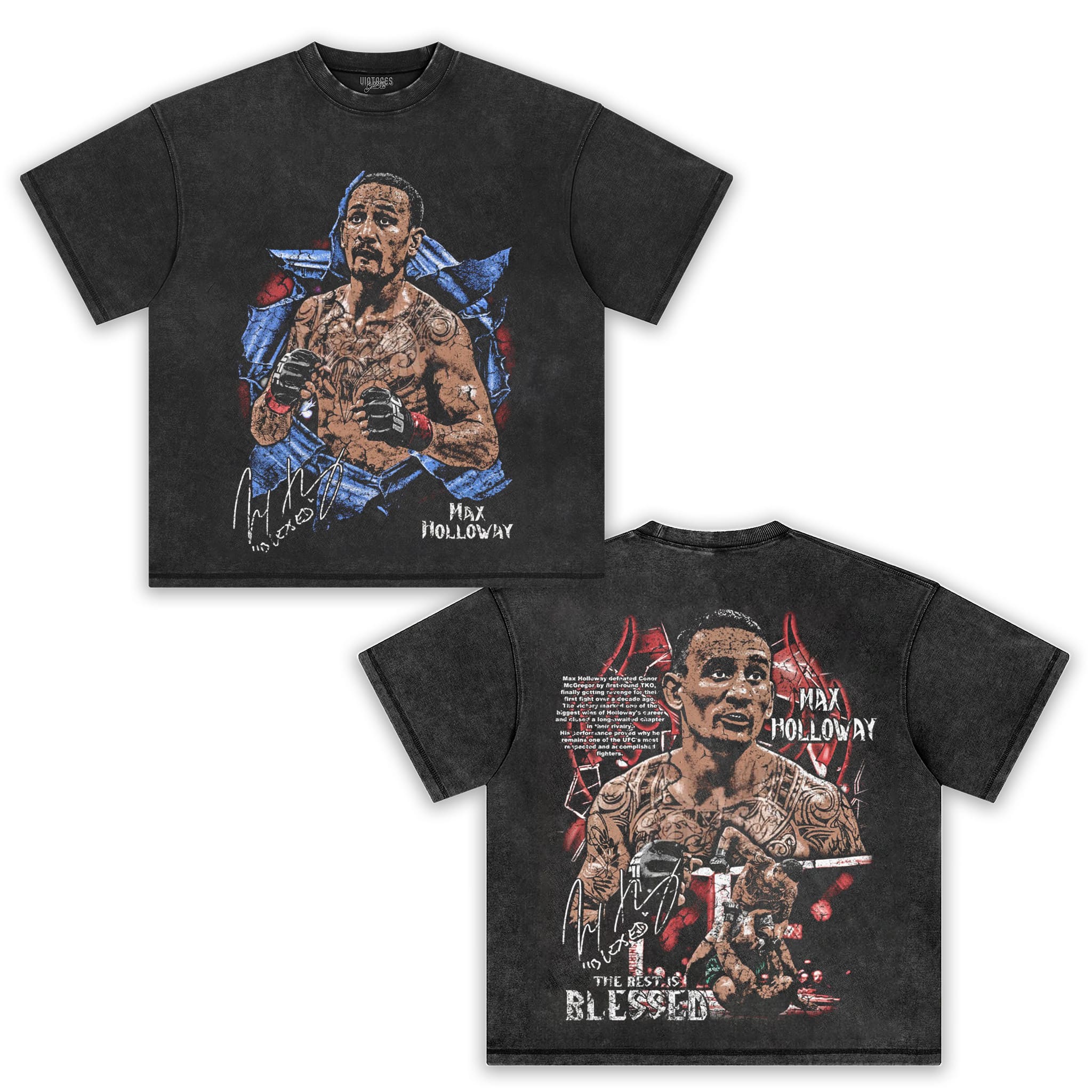 MAX HOLLOWAY VINTAGE MMA FIGHTER V4 TANK TOP & TEE