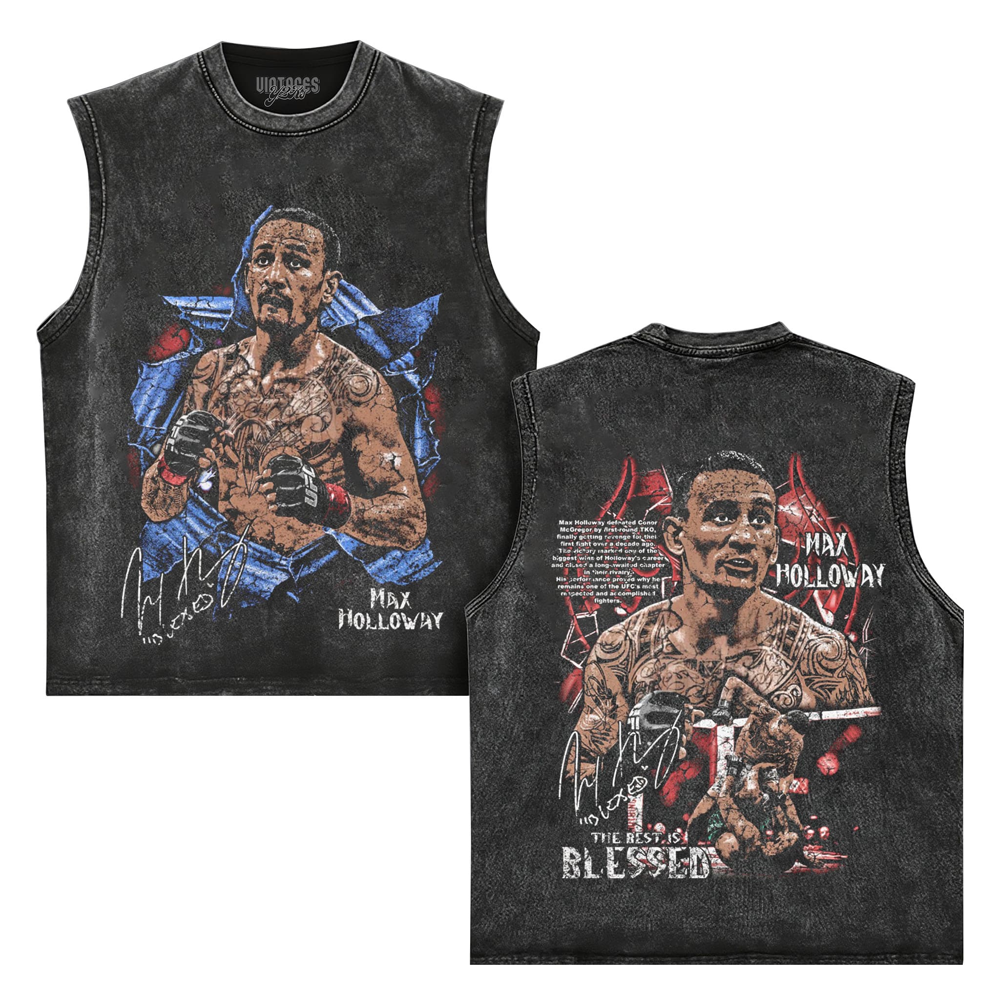 MAX HOLLOWAY VINTAGE MMA FIGHTER V4 TANK TOP & TEE