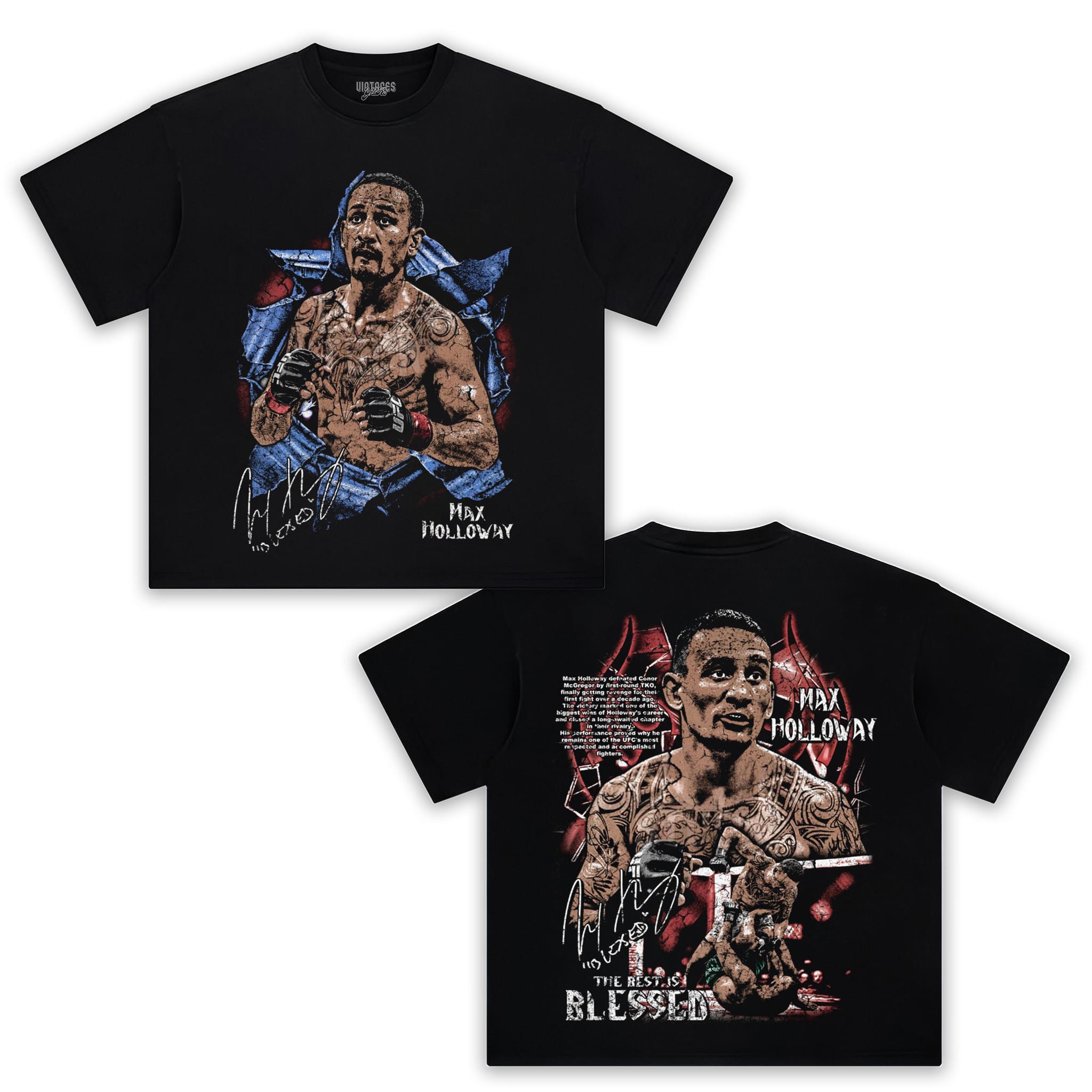 MAX HOLLOWAY VINTAGE MMA FIGHTER V4 TANK TOP & TEE