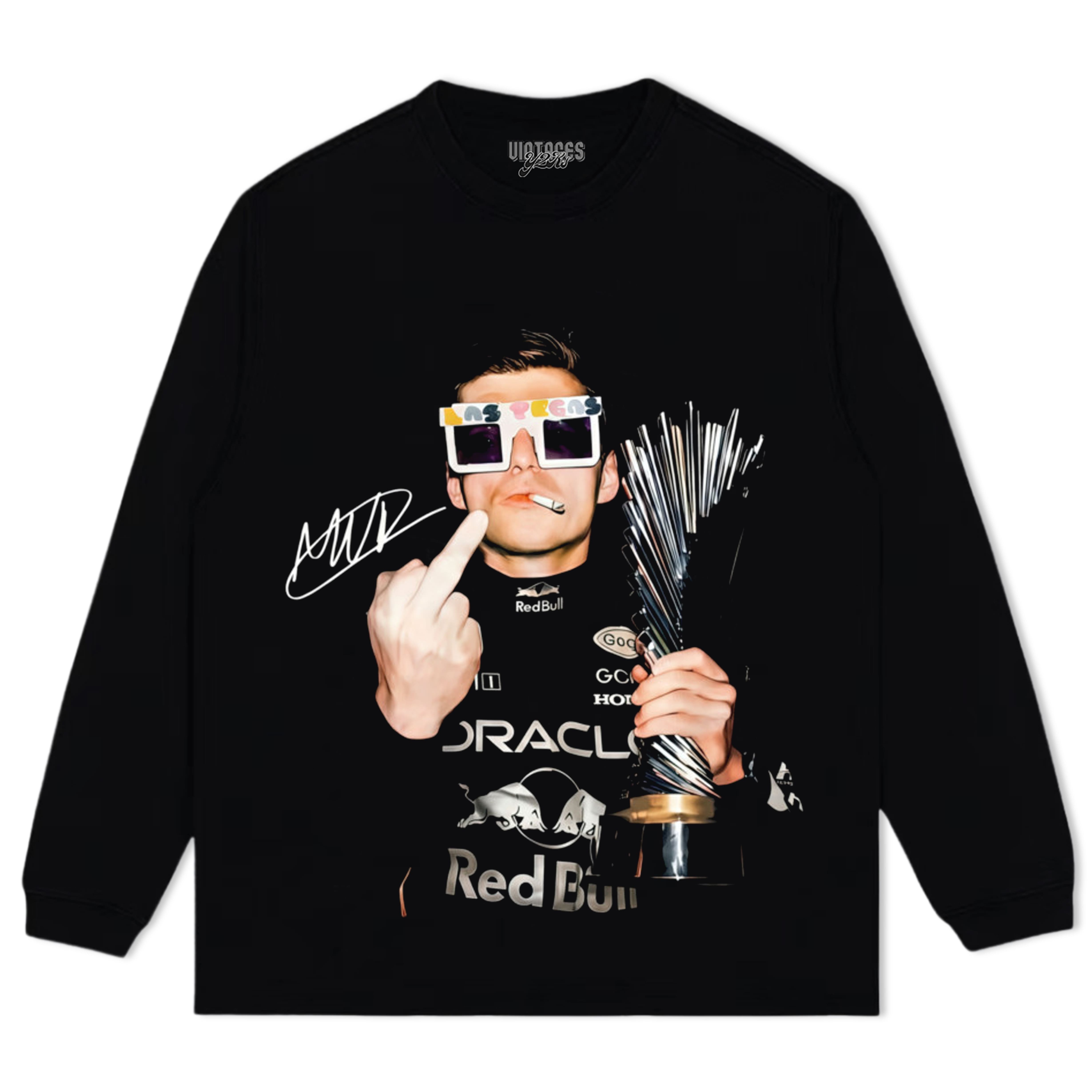 MAX VERSTAPPEN 2026 MIDDLE FINGER V2 TANK TOP & TEE & LONG SLEEVE & LAYERED LS & HOODIE