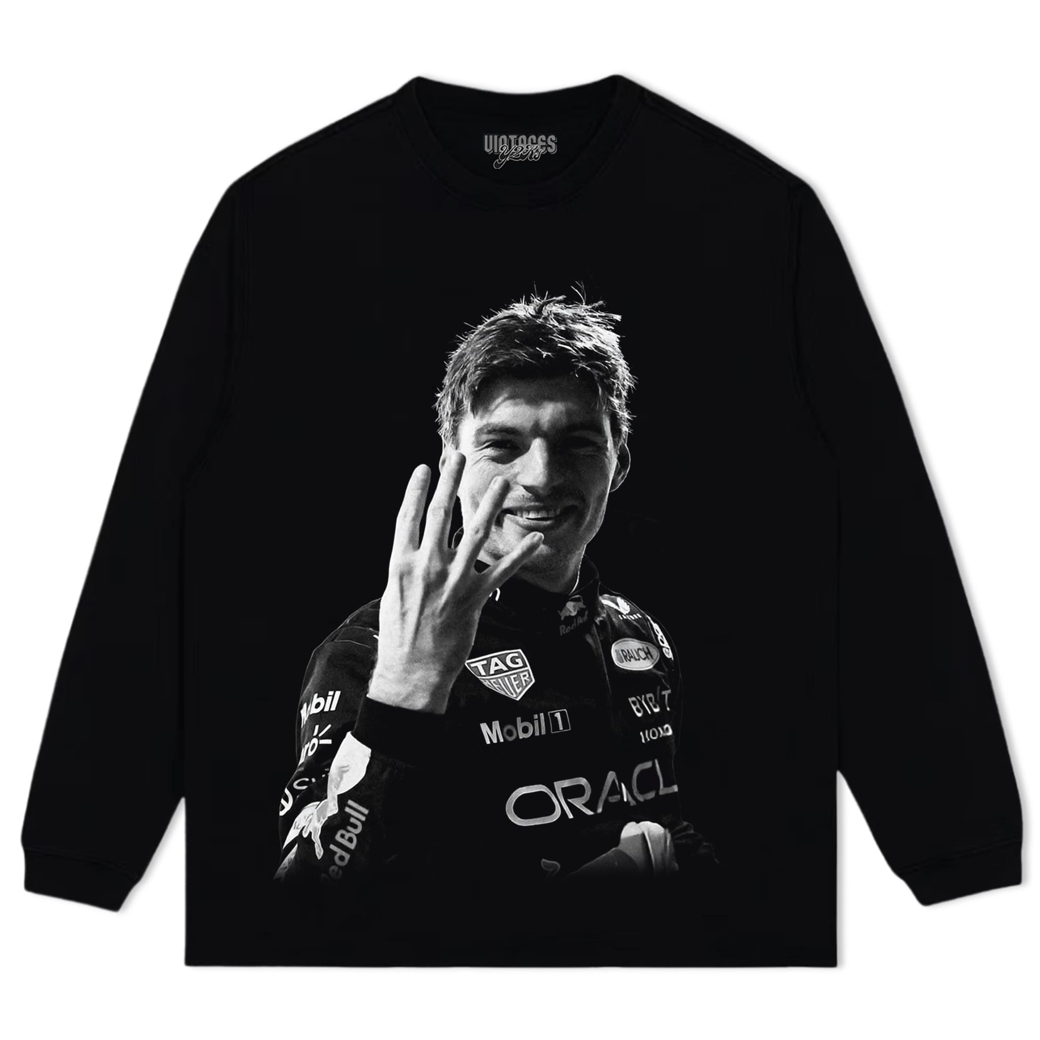 MAX VERSTAPPEN 4 BLACK AND WHITE TANK TOP & TEE & LONG SLEEVE & LAYERED LS & HOODIE