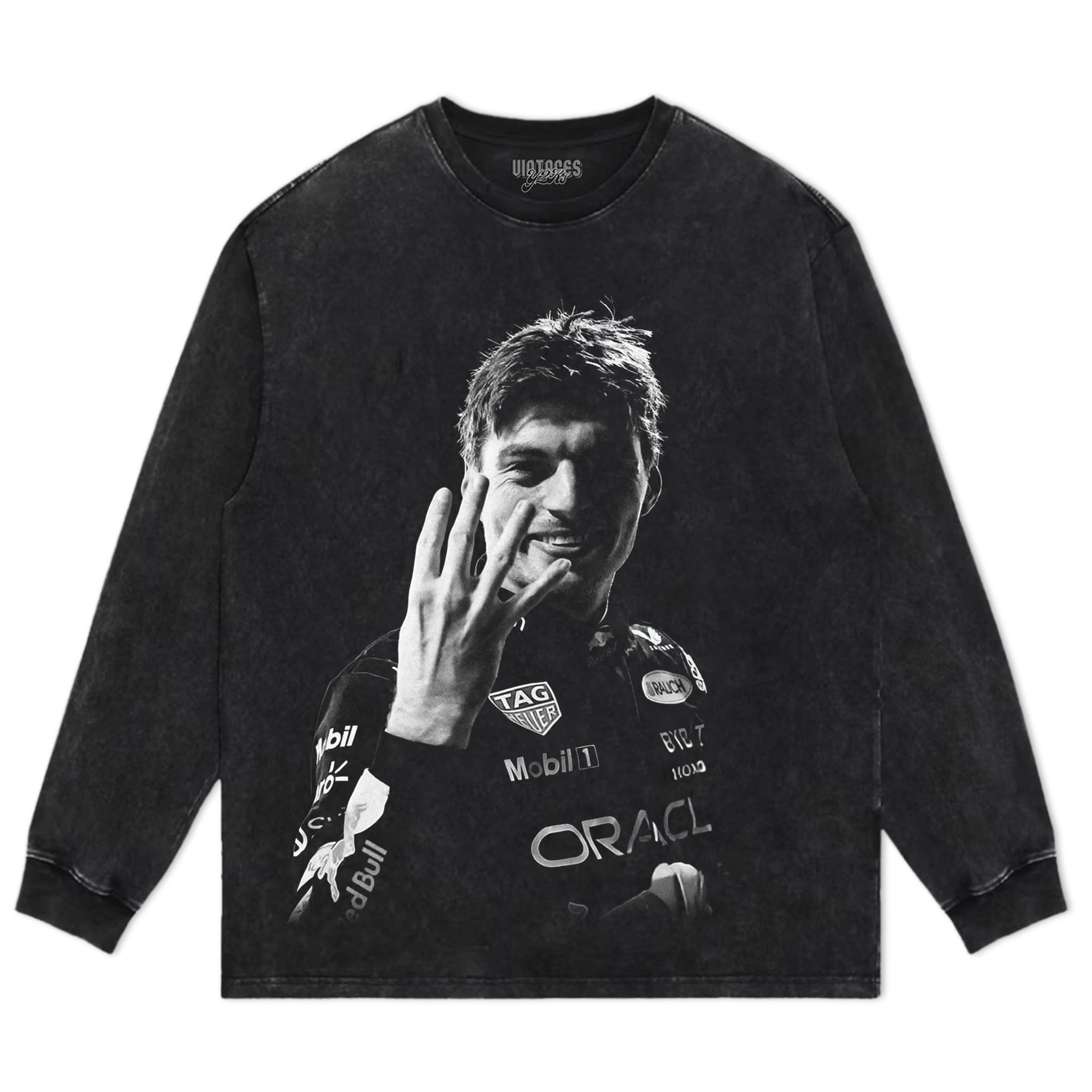 MAX VERSTAPPEN 4 BLACK AND WHITE TANK TOP & TEE & LONG SLEEVE & LAYERED LS & HOODIE