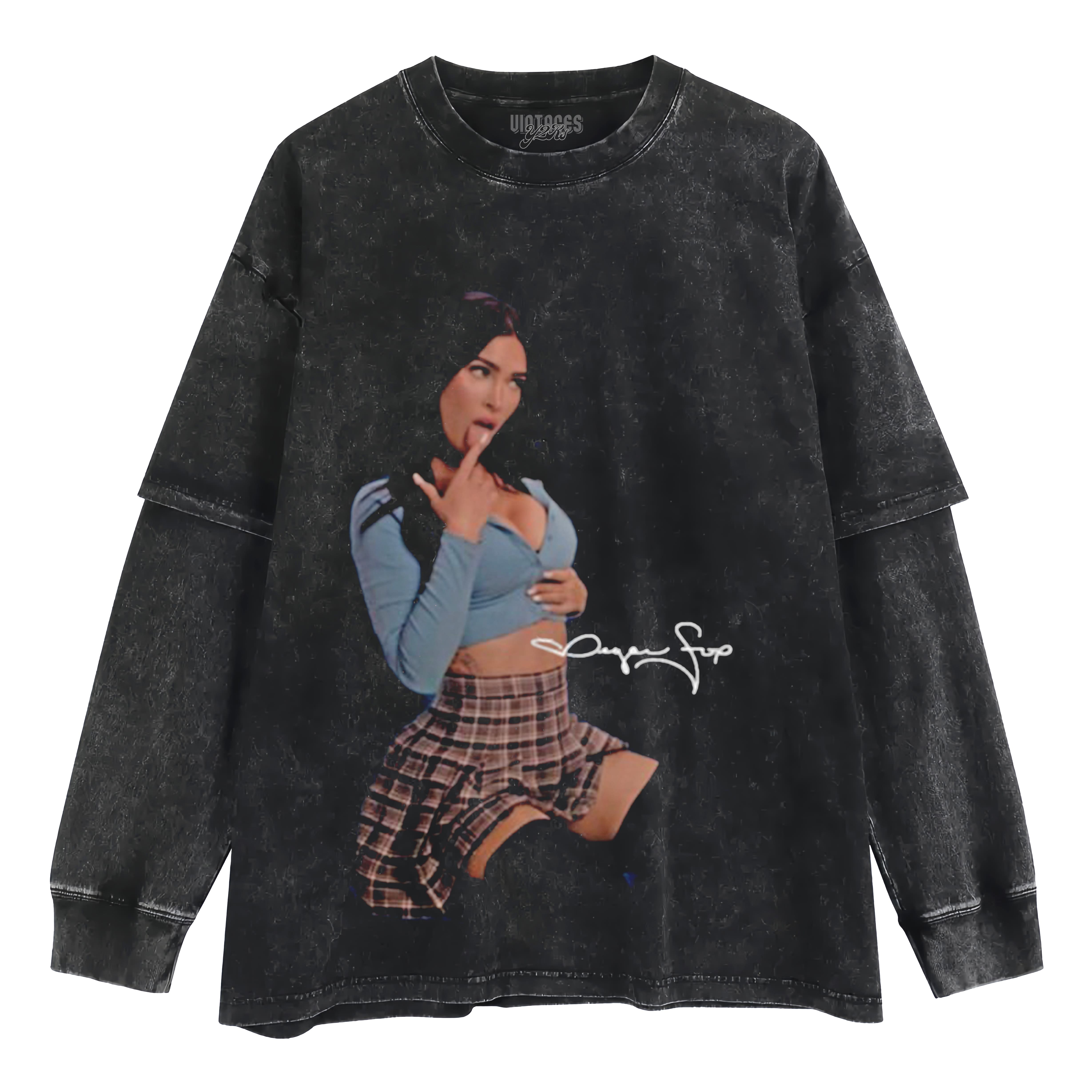 MEGAN FOX SEXY SIGNATURE TANK TOP & TEE & LONG SLEEVE & LAYERED LS & HOODIE