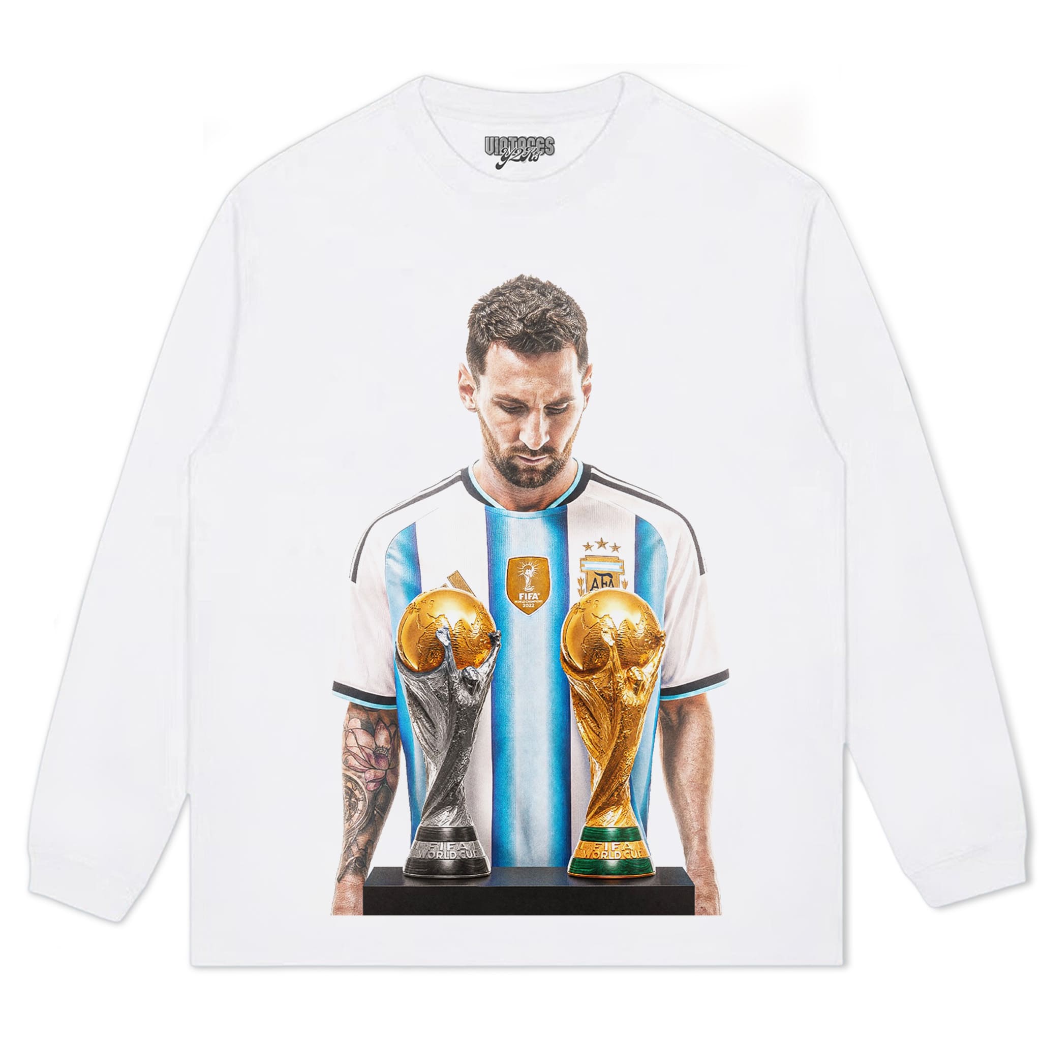MESSI - FIFA WORLD CUP TROPHY TANK TOP & TEE & LONG SLEEVE & LAYERED LS & HOODIE