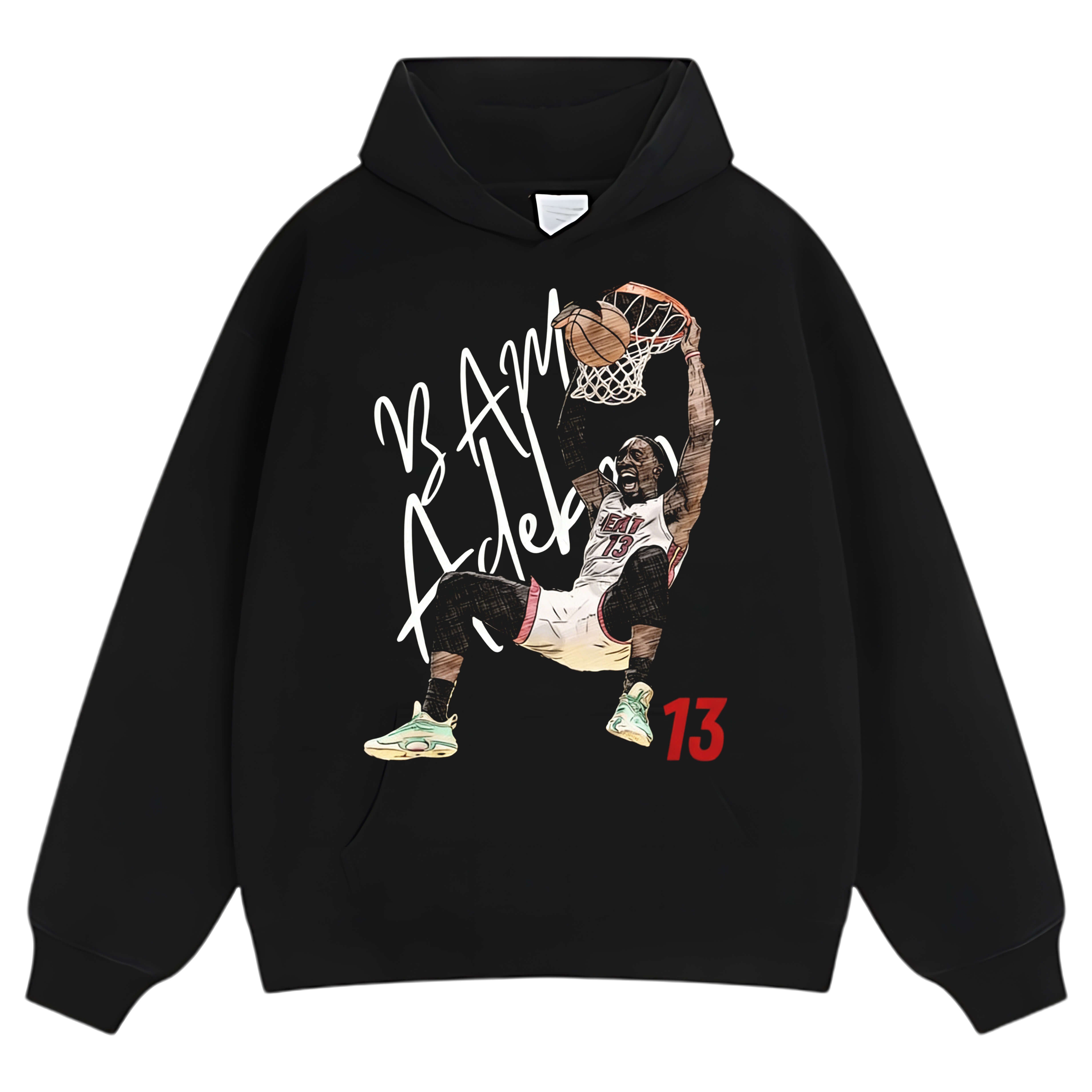MIAMI BAM ADEBAYO #13 DUNK BASKETBALL CARTOON TEE & LS & HOODIE