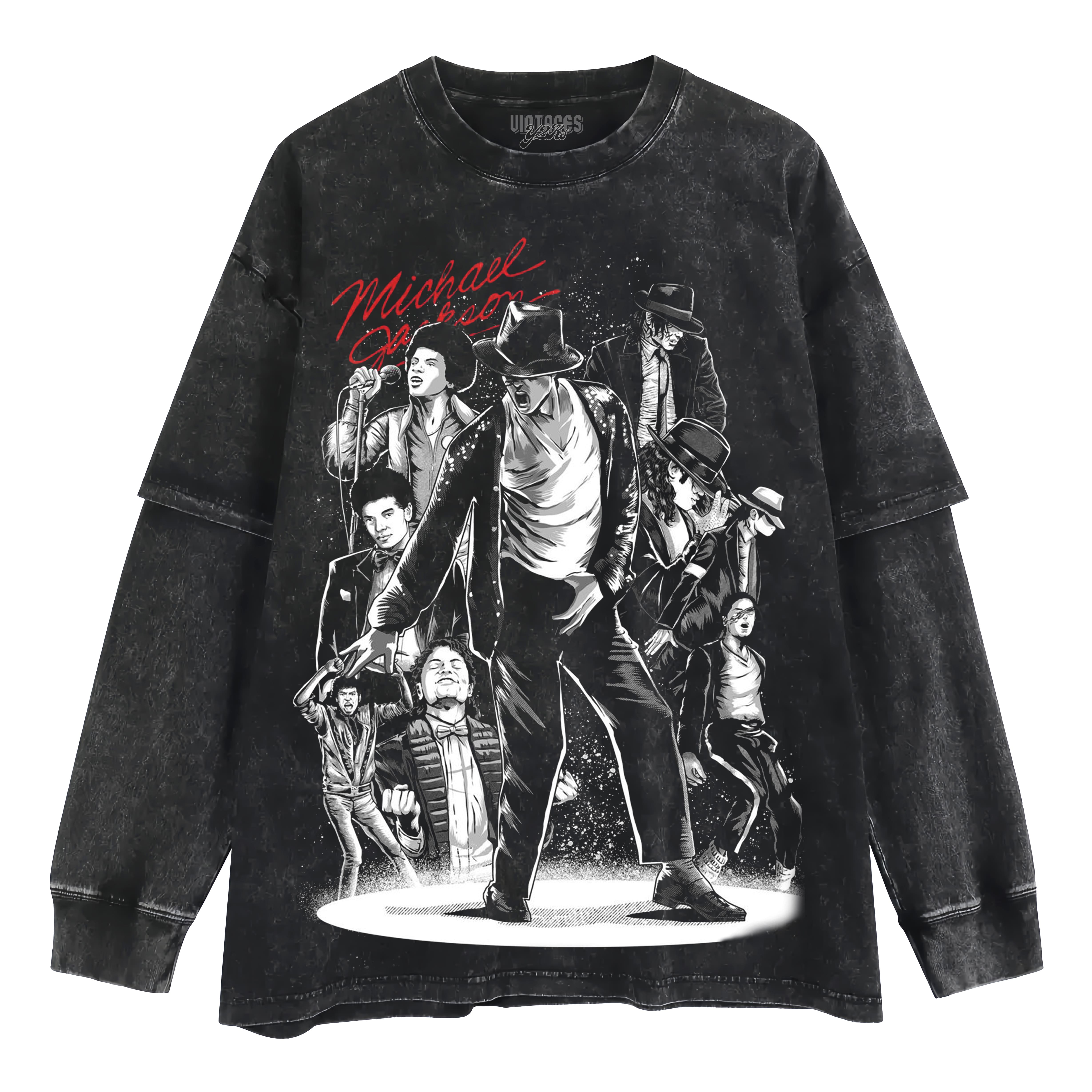 MICHAEL JACKSON ART LAYERED LONG SLEEVE