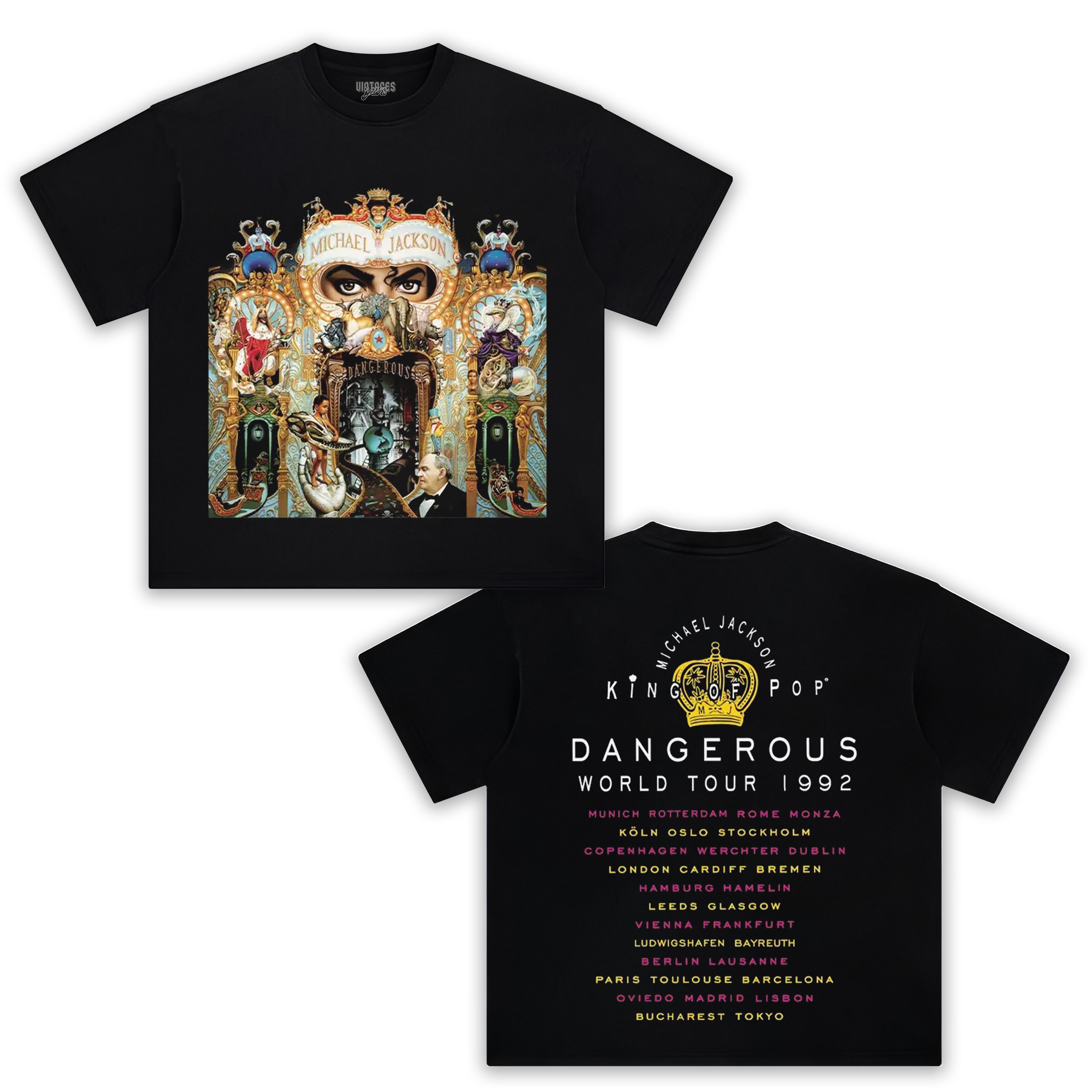 MICHAEL JACKSON DANGEROUS WORLD TOUR TANK TOP & TEE