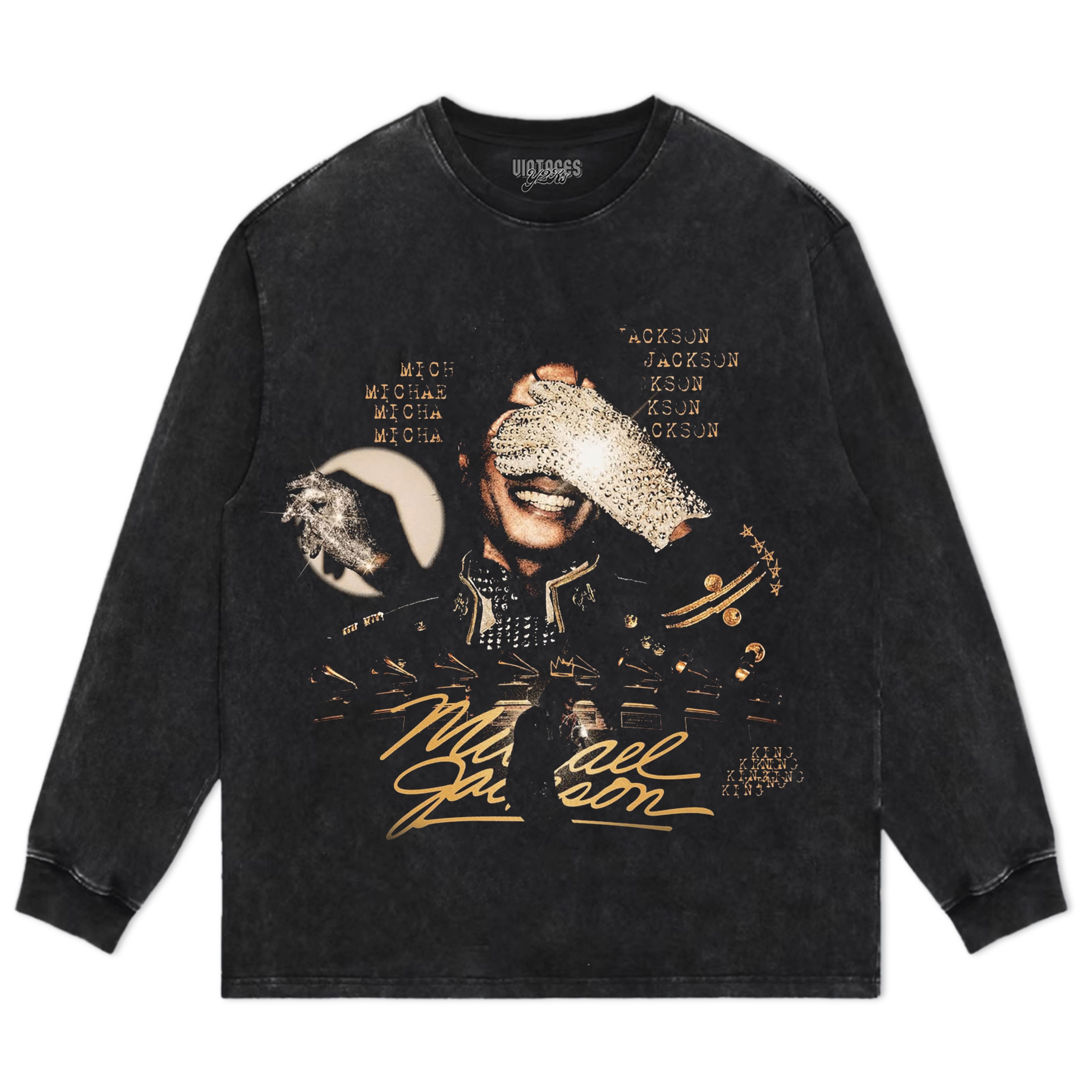 MICHAEL JACKSON KING OF POP VINTAGE TANK TOP & TEE & LONG SLEEVE & LAYERED LS & HOODIE