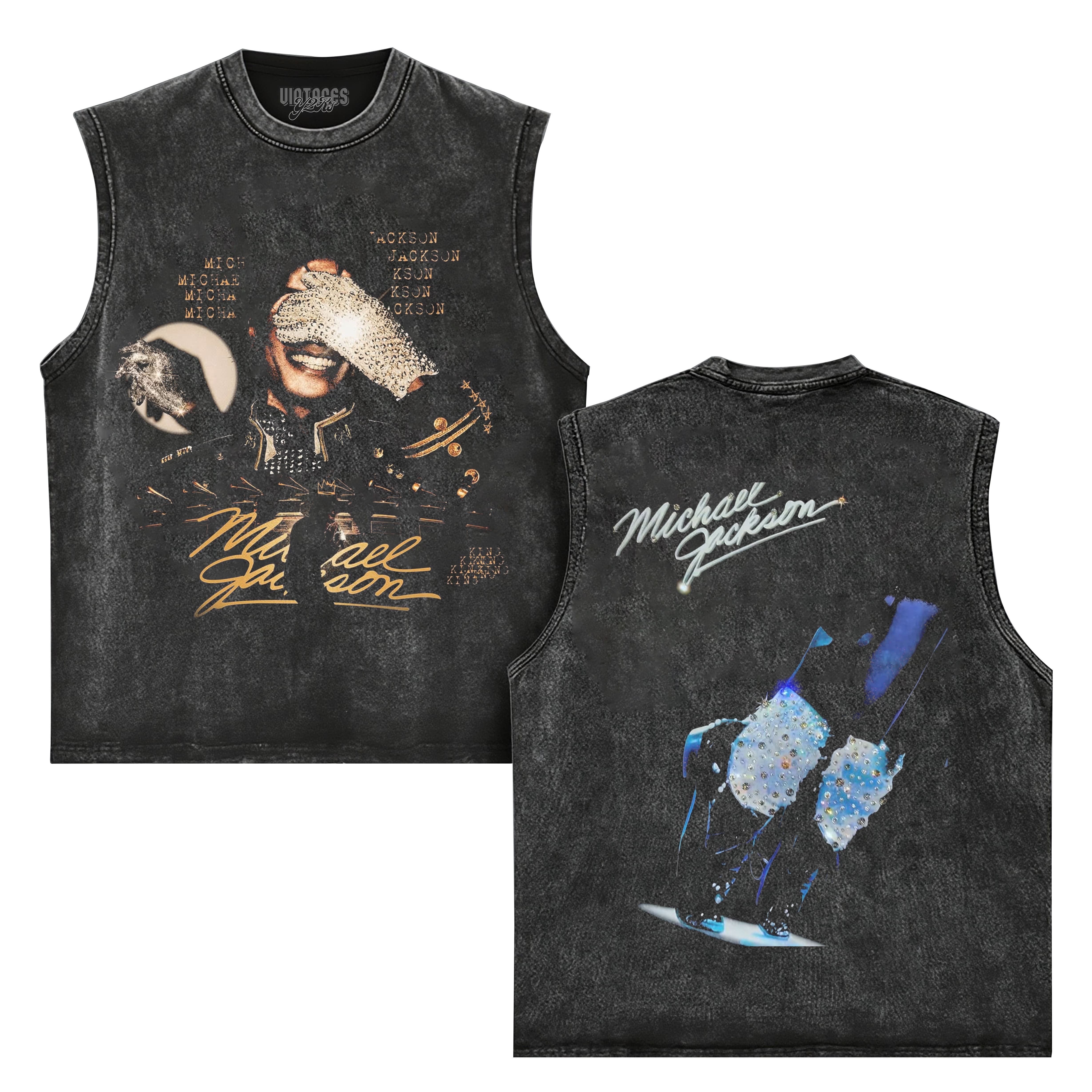 MICHAEL JACKSON KING OF POP VINTAGE V3 TANK TOP & TEE