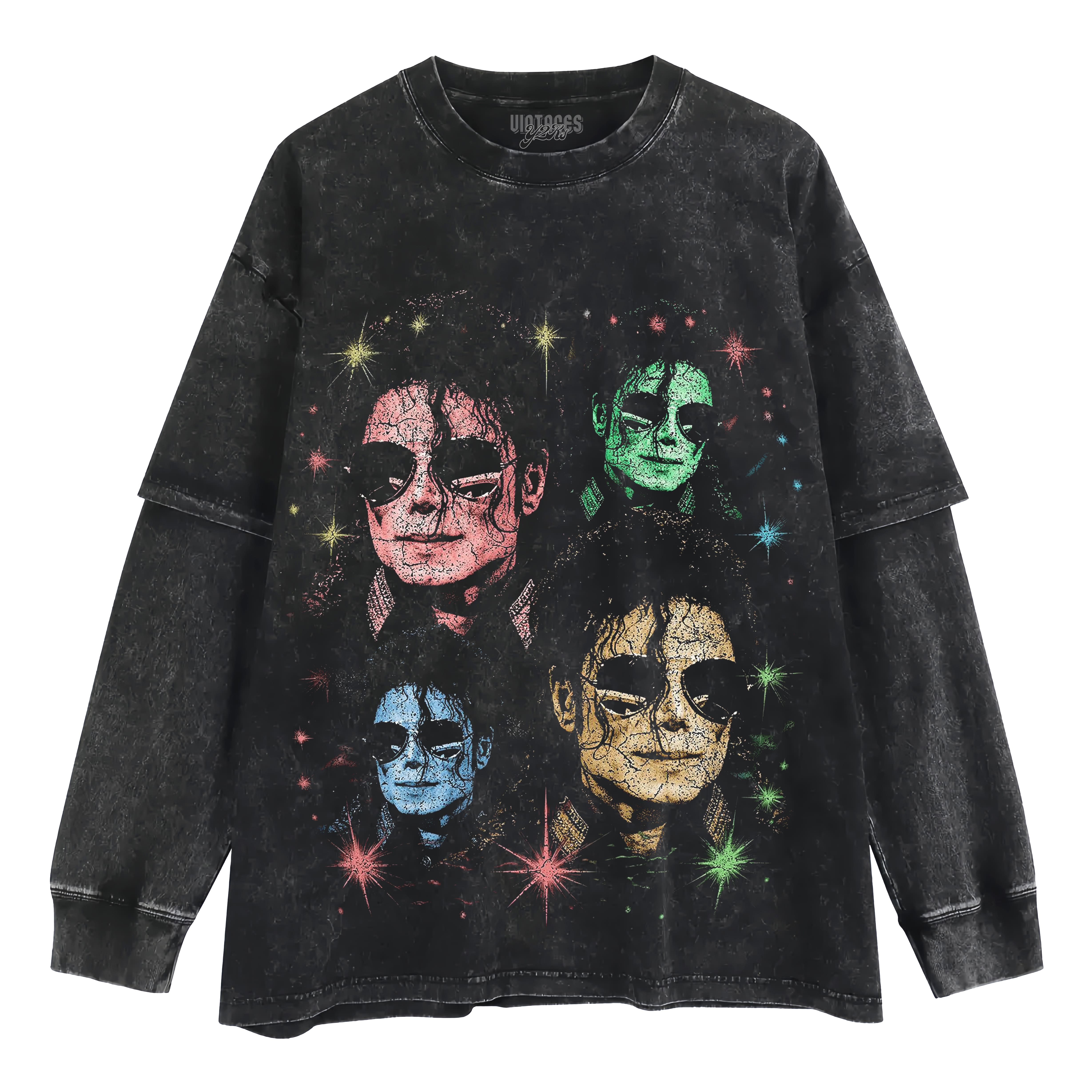 MICHAEL JACKSON VINTAGE STYLE V3 LAYERED LONG SLEEVE