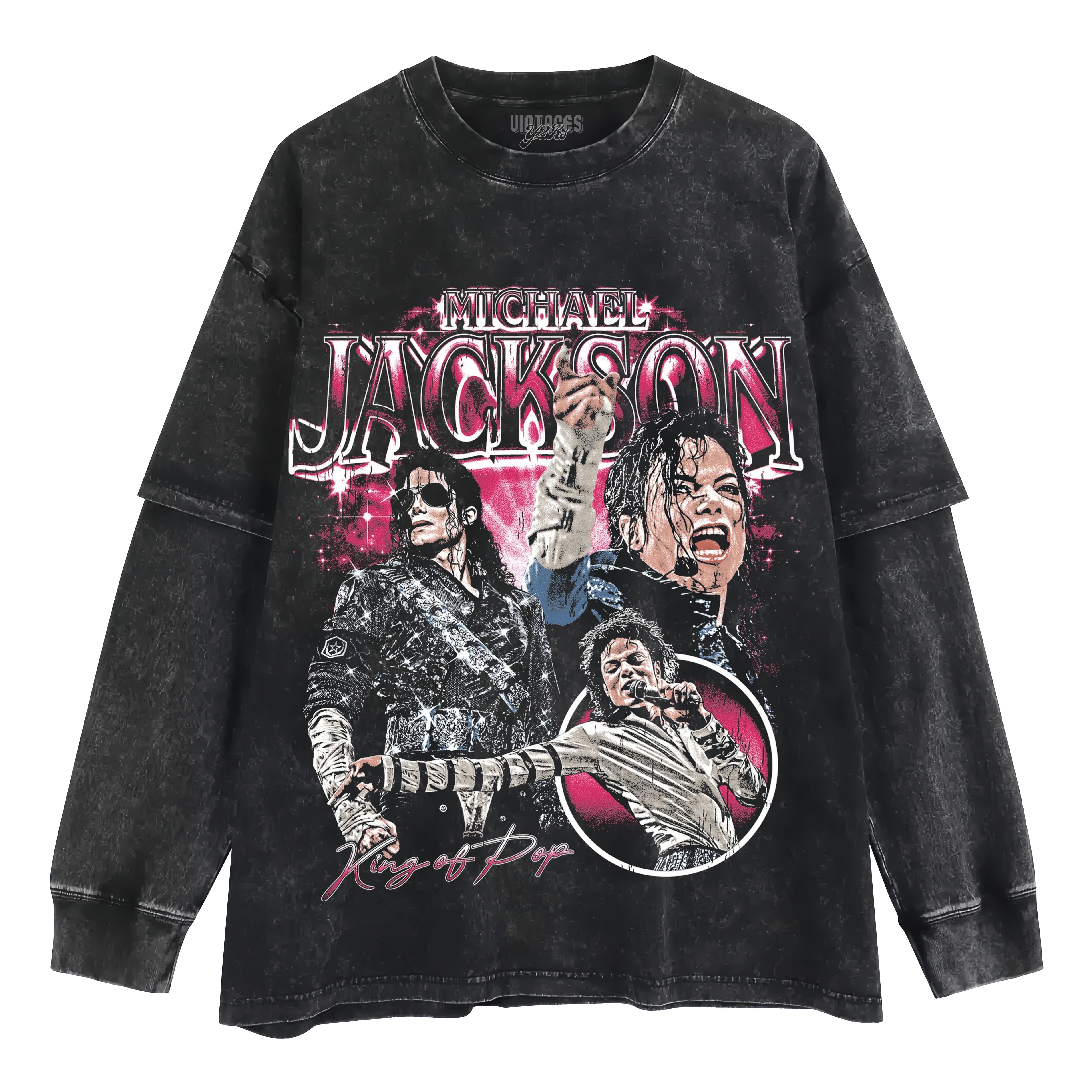 MICHAEL JACKSON VINTAGE STYLE V4 LAYERED LONG SLEEVE