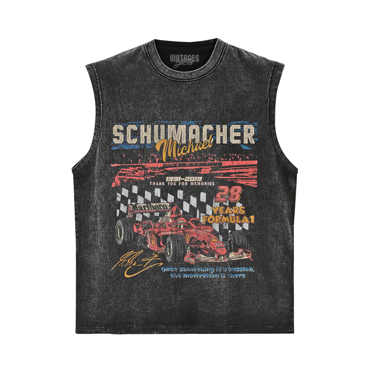 MICHAEL SCHUMACHER 28 YEARS FORMULA 1 TANK TOP & TEE & LONG SLEEVE & LAYERED LS & HOODIE