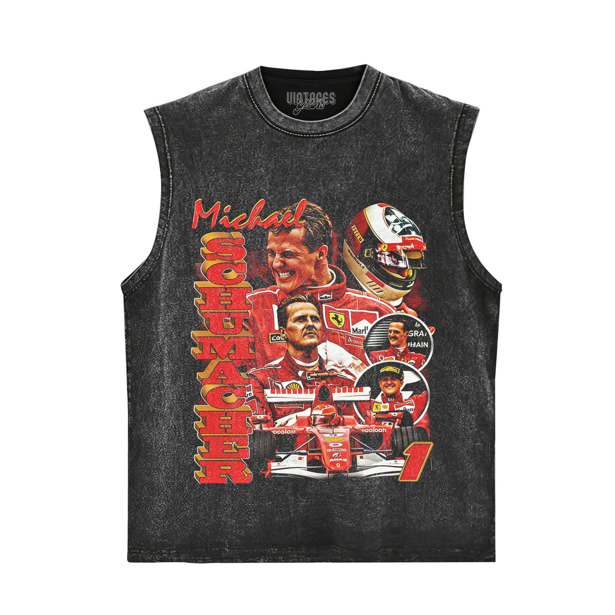 MICHAEL SCHUMACHER F1 RACING TANK TOP & TEE & LONG SLEEVE & LAYERED LS & HOODIE