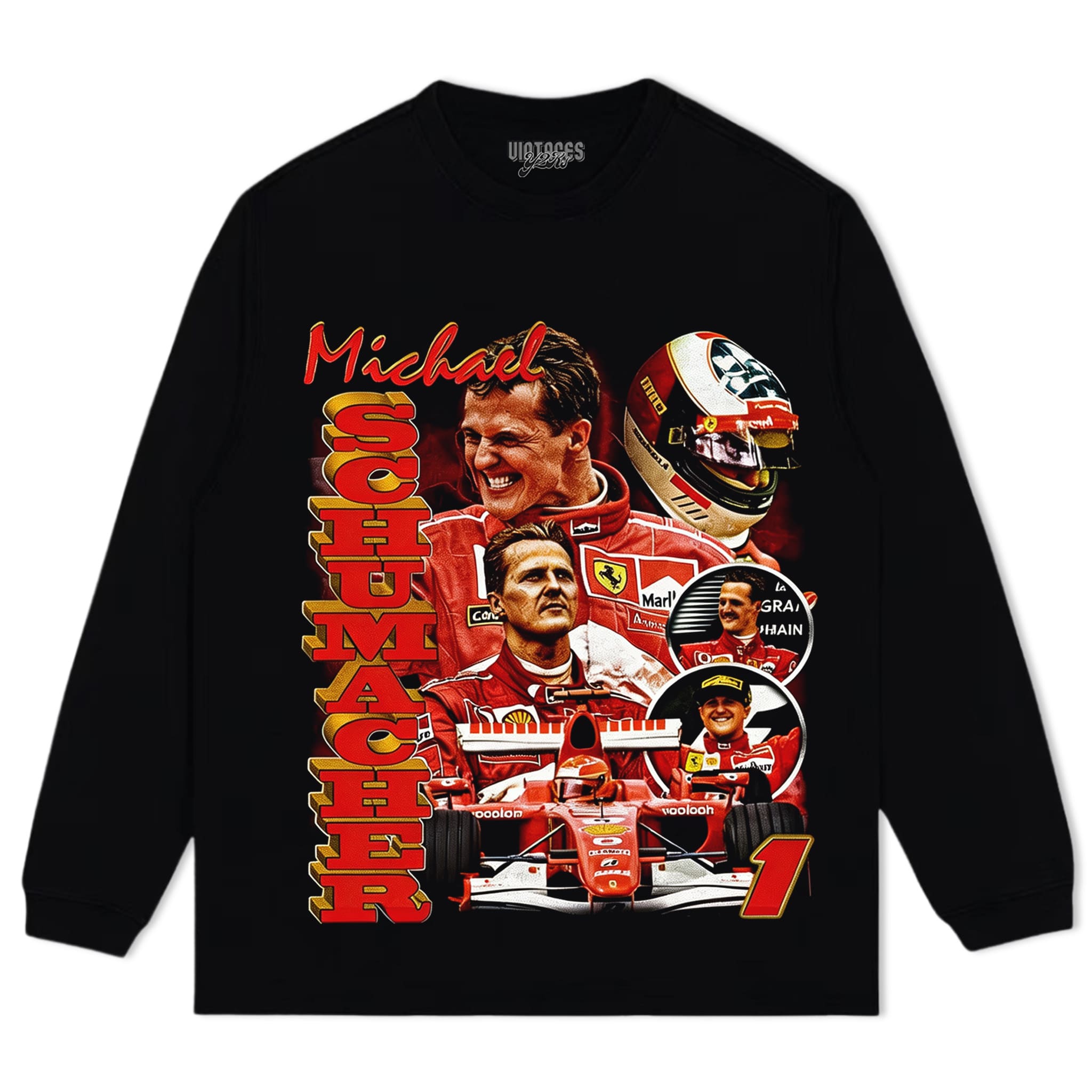 MICHAEL SCHUMACHER F1 RACING TANK TOP & TEE & LONG SLEEVE & LAYERED LS & HOODIE