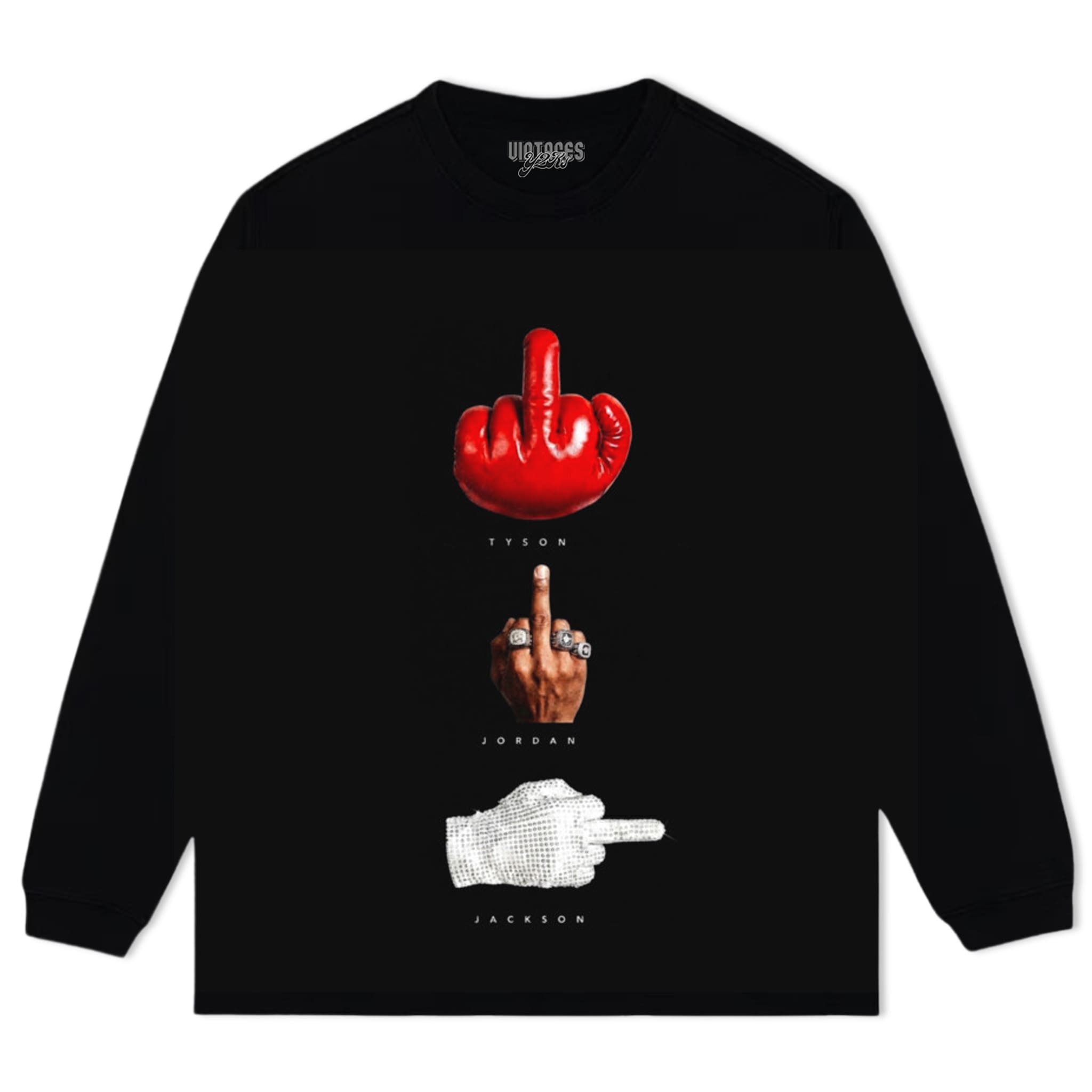 MICHAEL TYSON JORDAN JACKSON ICONIC FLIP HAND TANK TOP & TEE & LONG SLEEVE & LAYERED LS & HOODIE