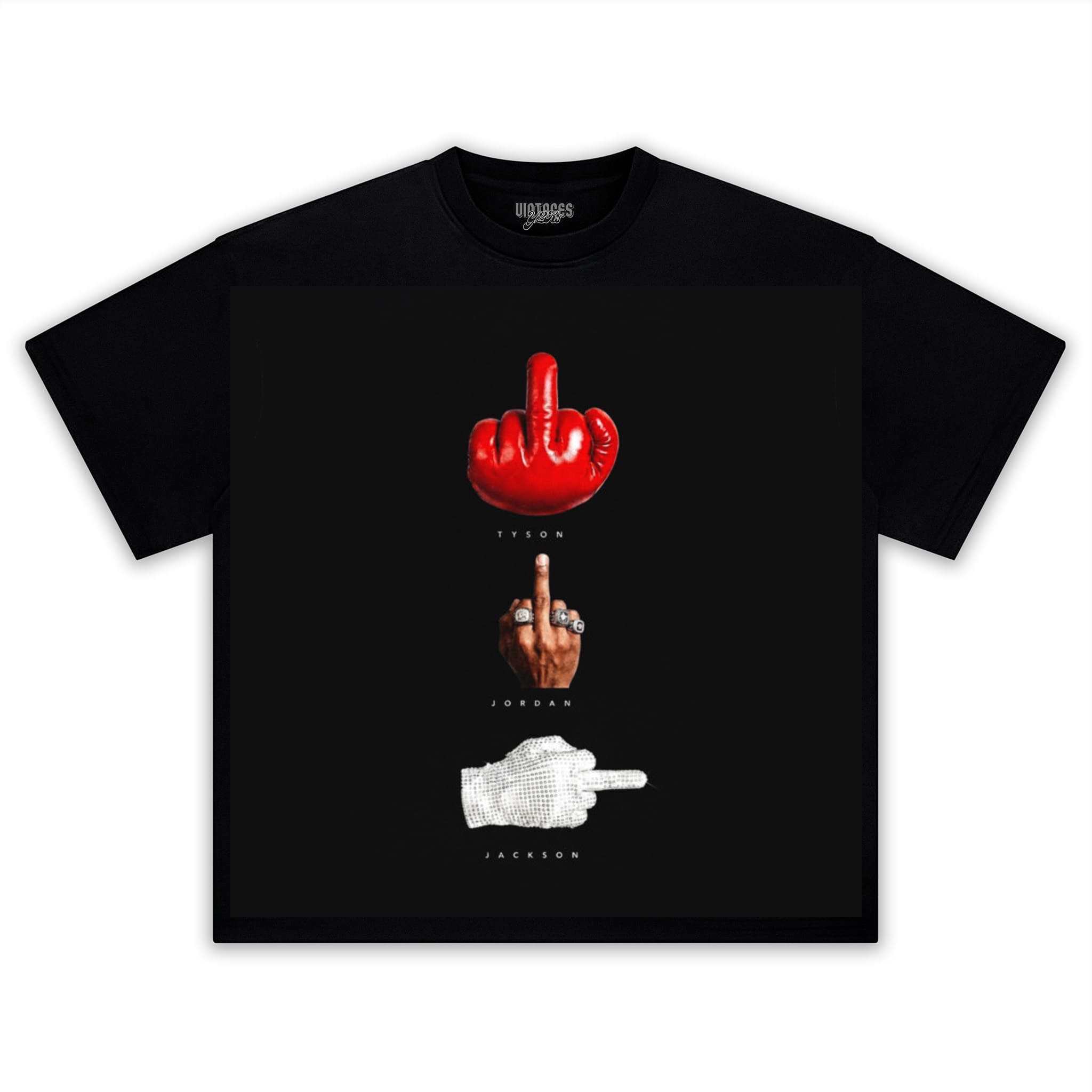 MICHAEL TYSON JORDAN JACKSON ICONIC FLIP HAND TANK TOP & TEE & LONG SLEEVE & LAYERED LS & HOODIE