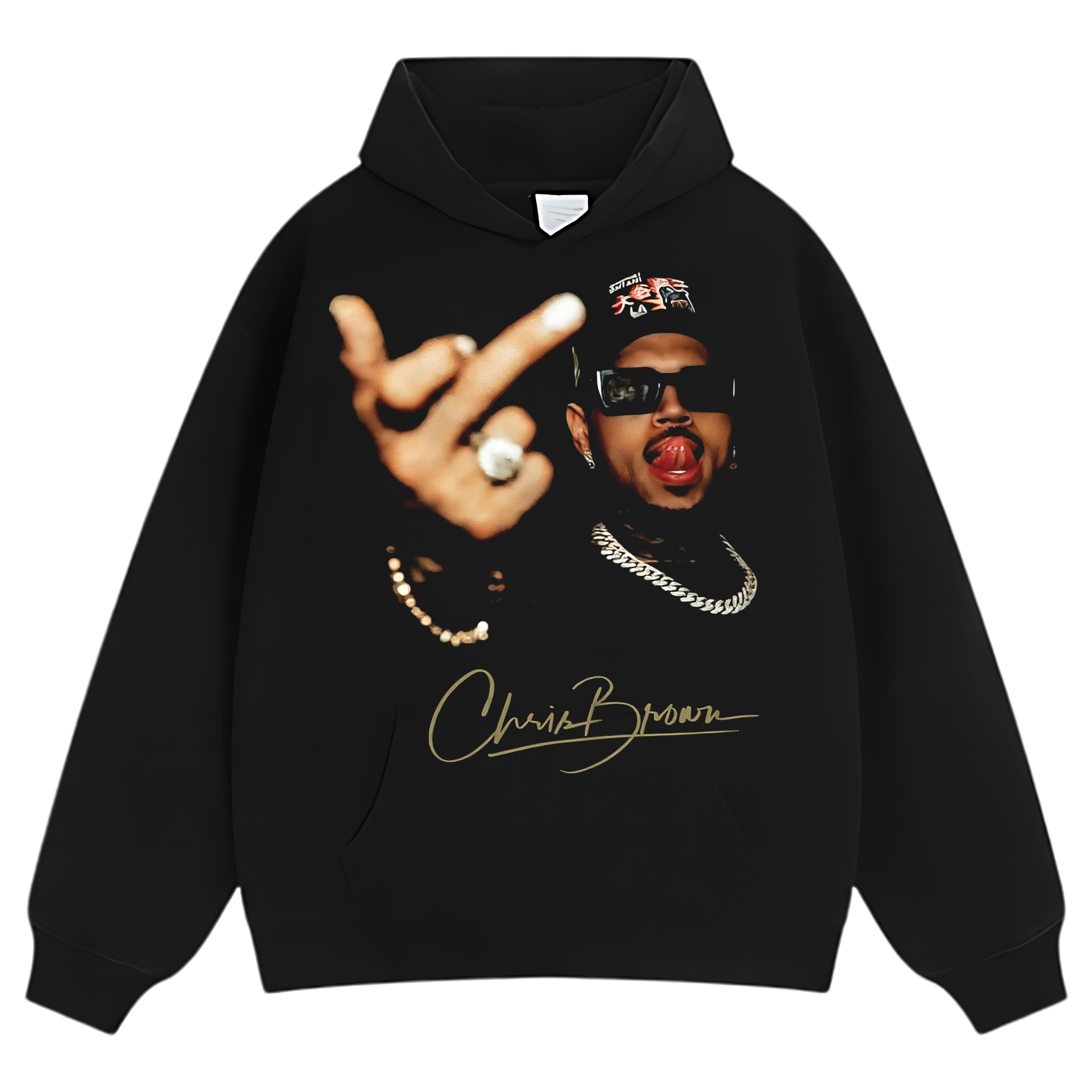 MIDDLE FINGER - CHRIS BROWN TEE & LS & HOODIE