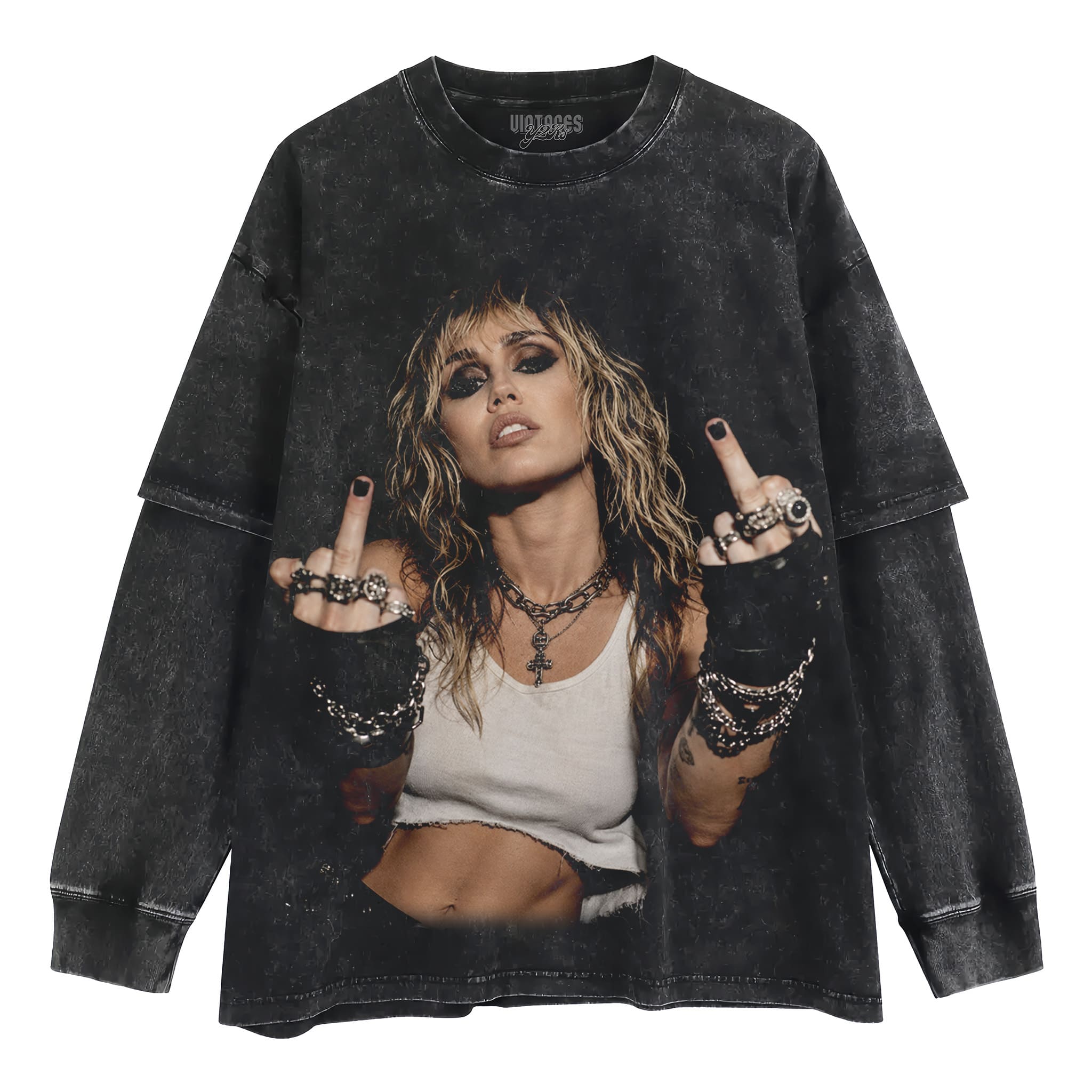 MILEY - MIDDLE FINGER V2 TANK TOP & TEE & LONG SLEEVE & LAYERED LS & HOODIE