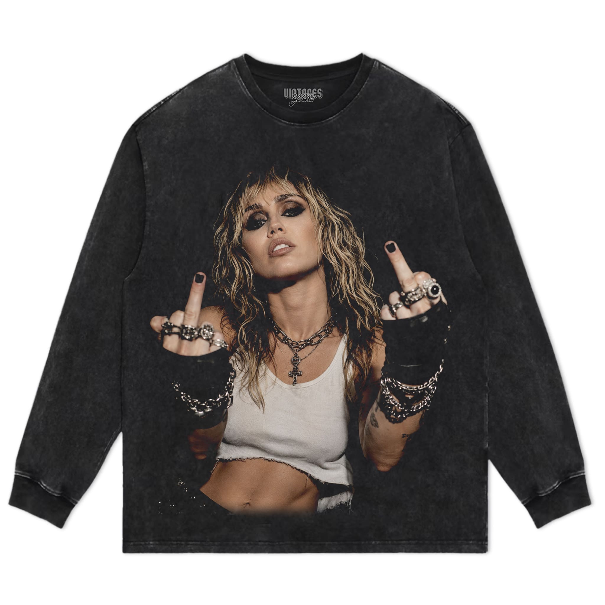 MILEY - MIDDLE FINGER V2 TANK TOP & TEE & LONG SLEEVE & LAYERED LS & HOODIE
