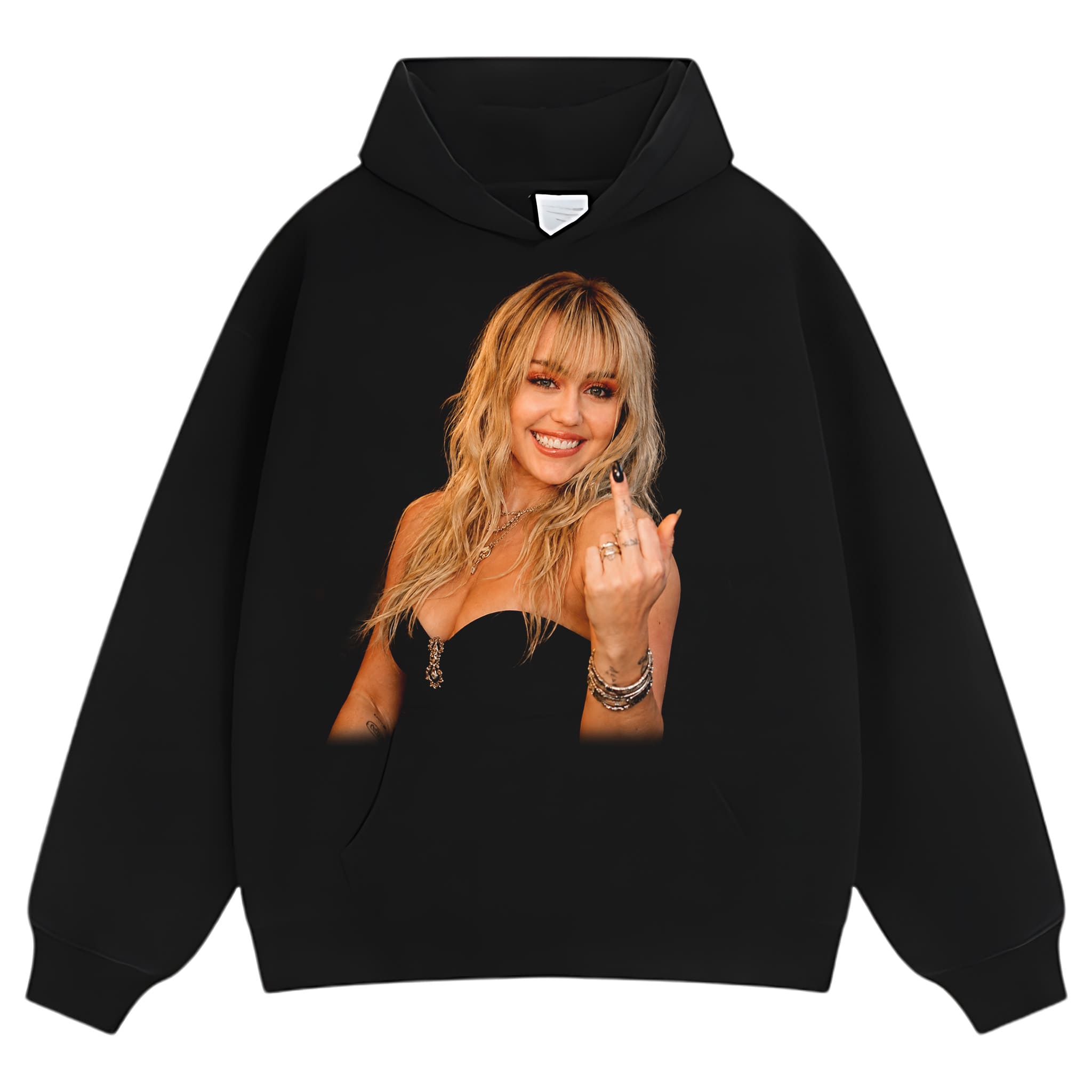 MILEY CYRUS - VINTAGE MIDDLE FINGER TANK TOP & TEE & LONG SLEEVE & LAYERED LS & HOODIE