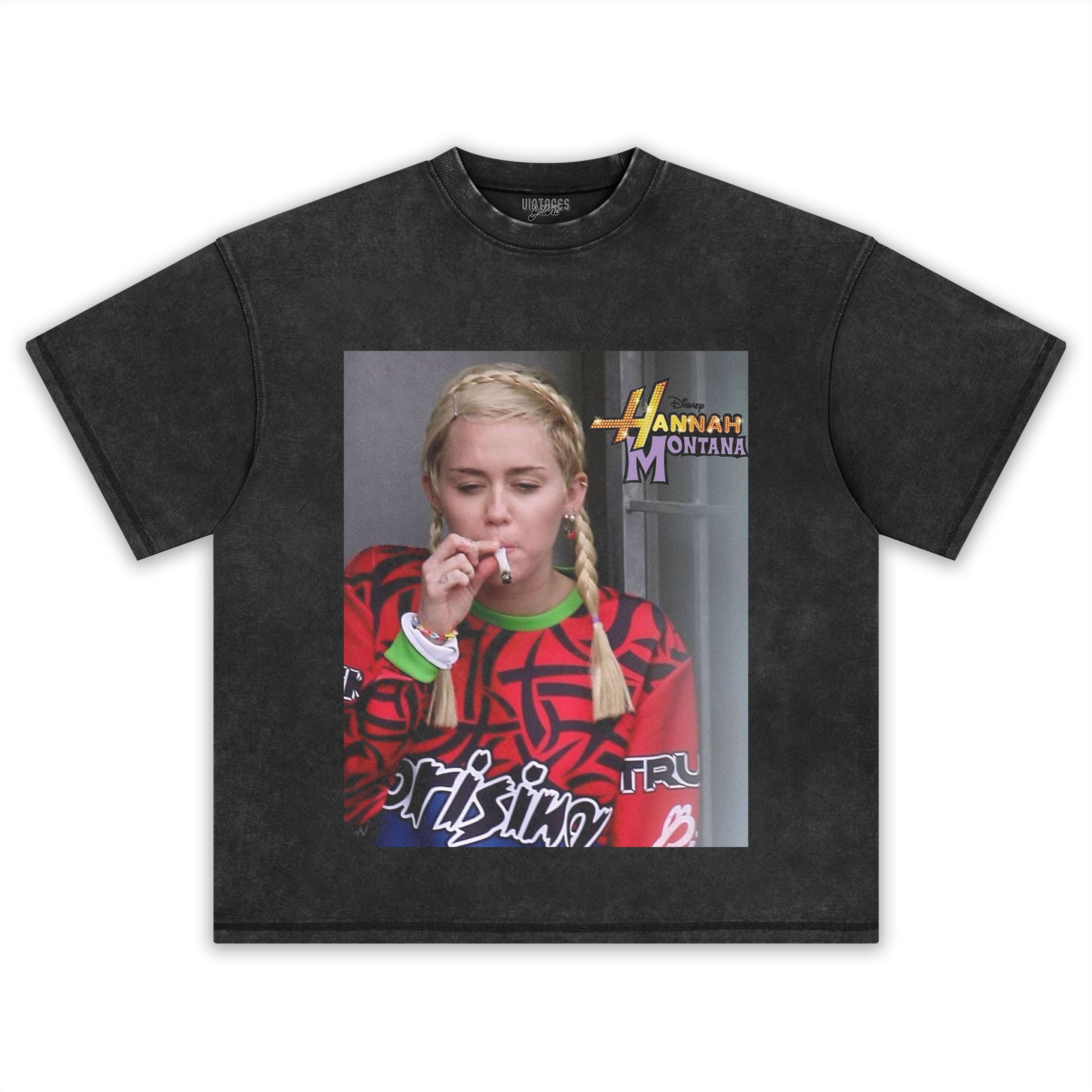 MILEY CYRUS HANNAH MONTANA FUNNY SMOKING V2 TEE & LS & HOODIE