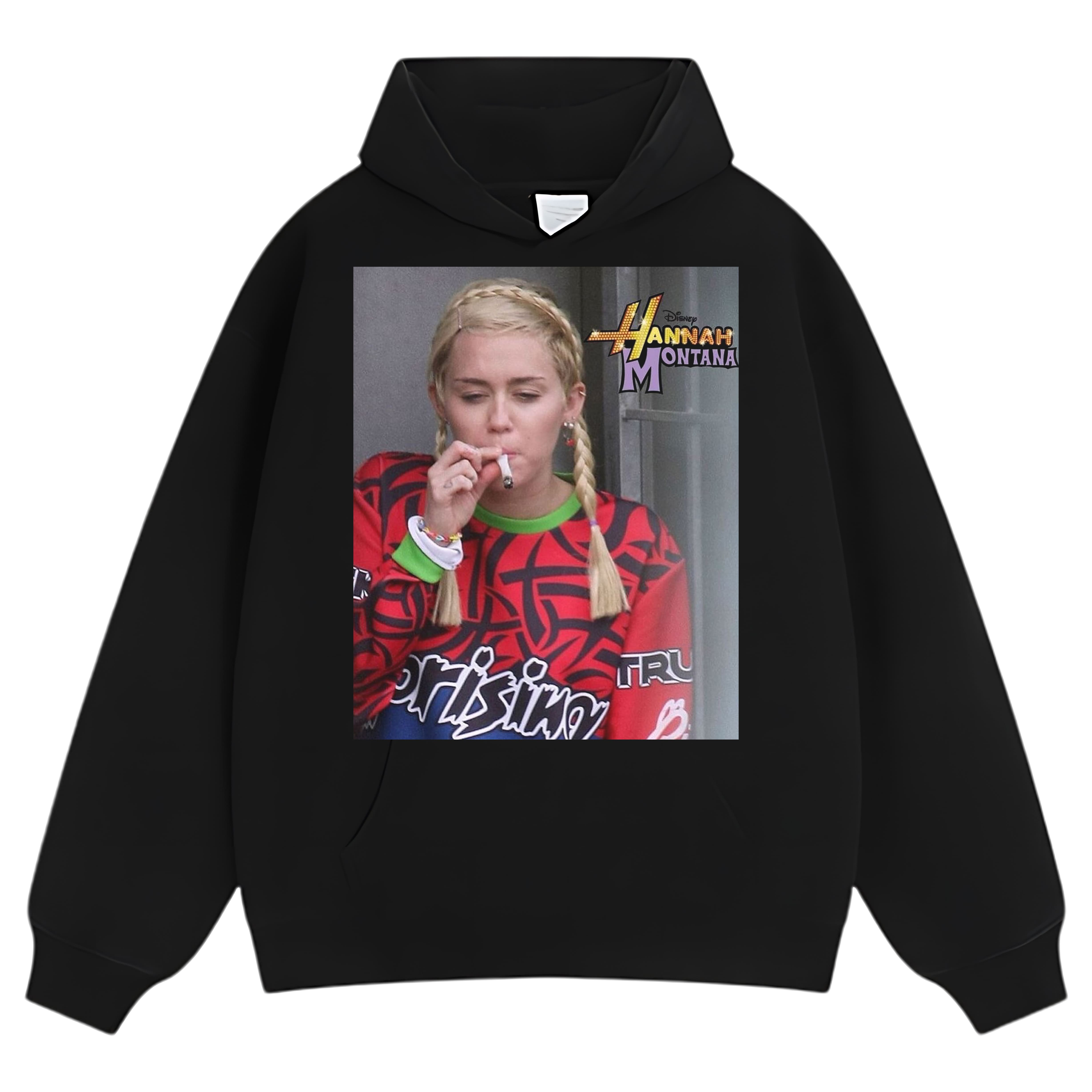 MILEY CYRUS HANNAH MONTANA FUNNY SMOKING V2 TEE & LS & HOODIE