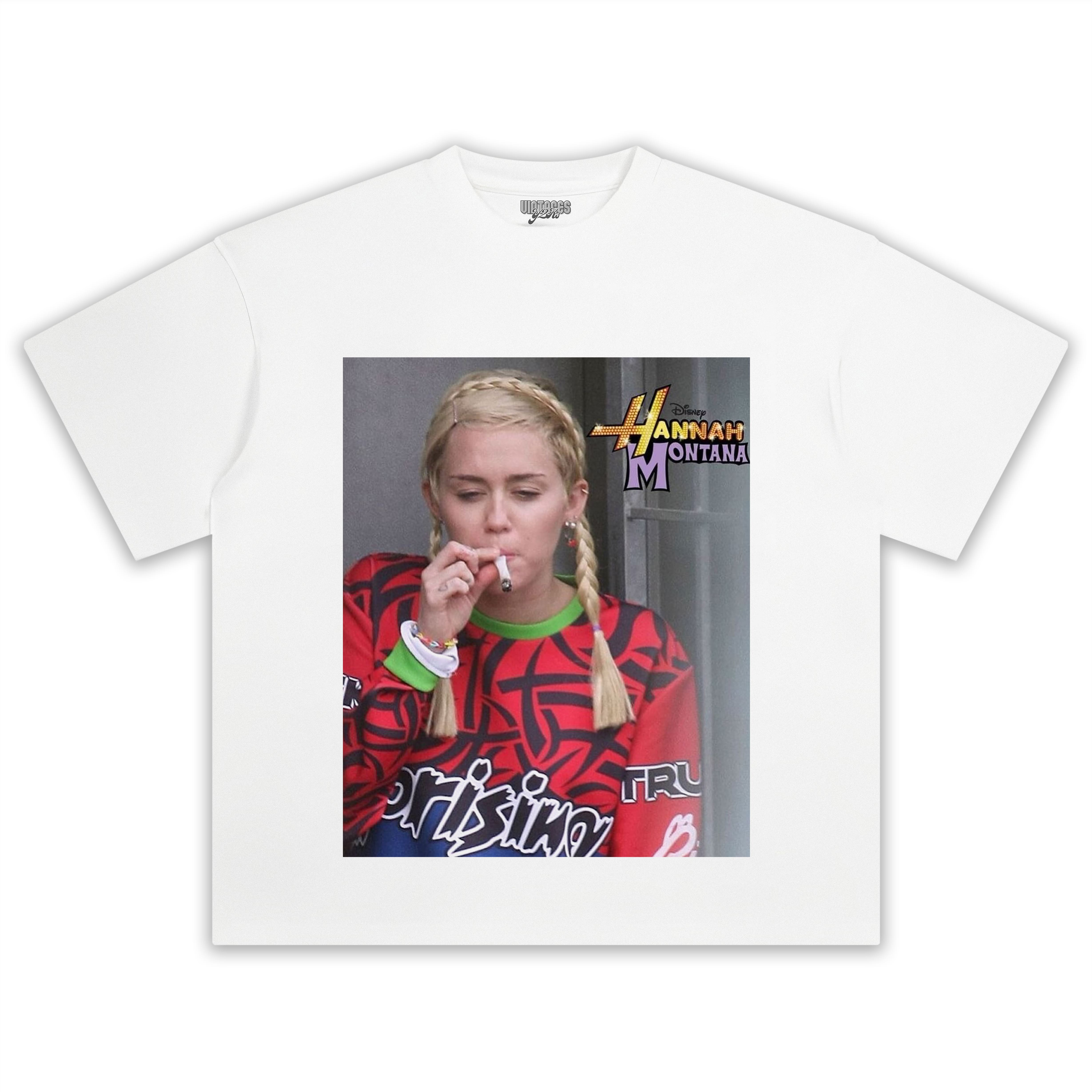 MILEY CYRUS HANNAH MONTANA FUNNY SMOKING V2 TEE & LS & HOODIE