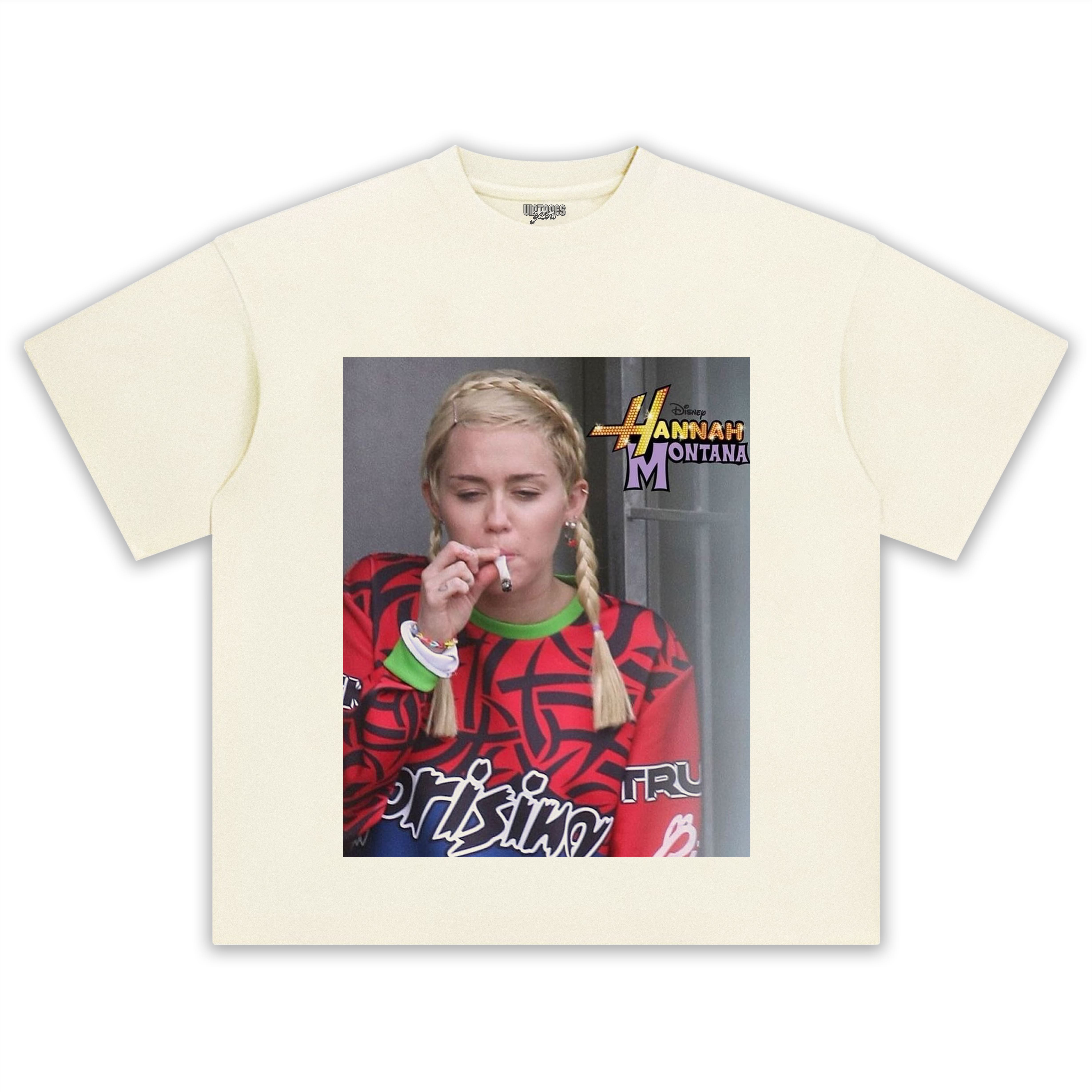 MILEY CYRUS HANNAH MONTANA FUNNY SMOKING V2 TEE & LS & HOODIE
