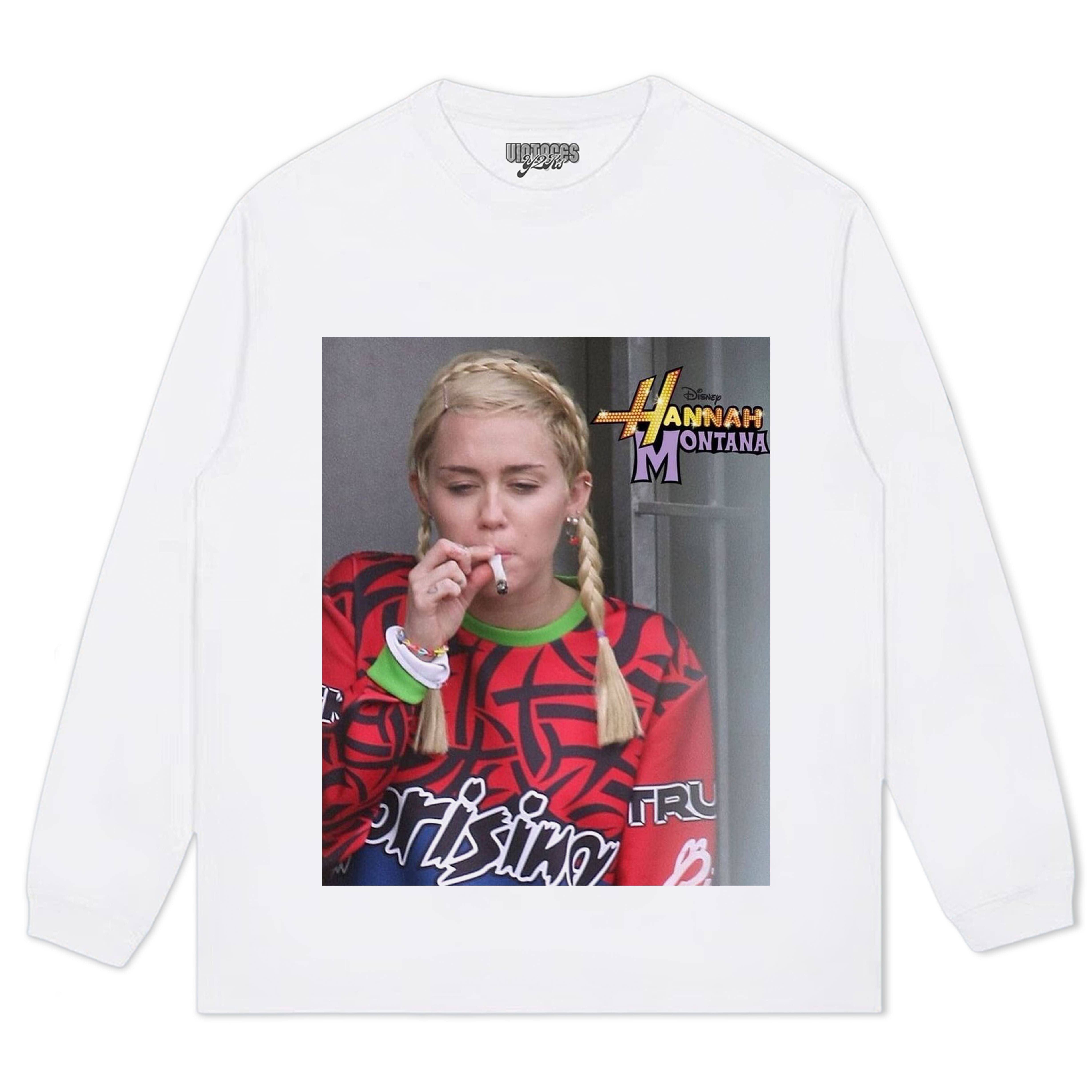 MILEY CYRUS HANNAH MONTANA FUNNY SMOKING V2 TEE & LS & HOODIE