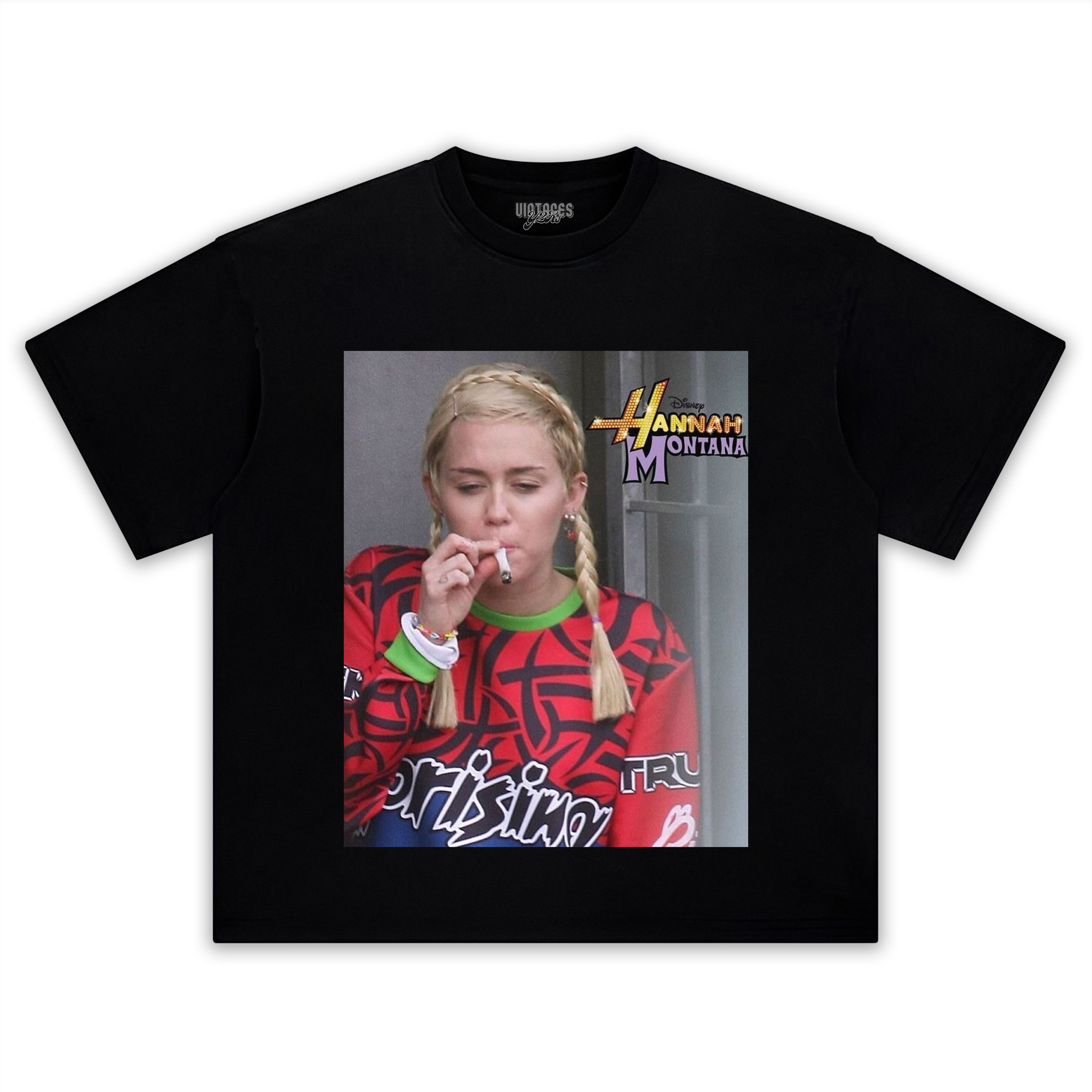 MILEY CYRUS HANNAH MONTANA FUNNY SMOKING V2 TEE & LS & HOODIE