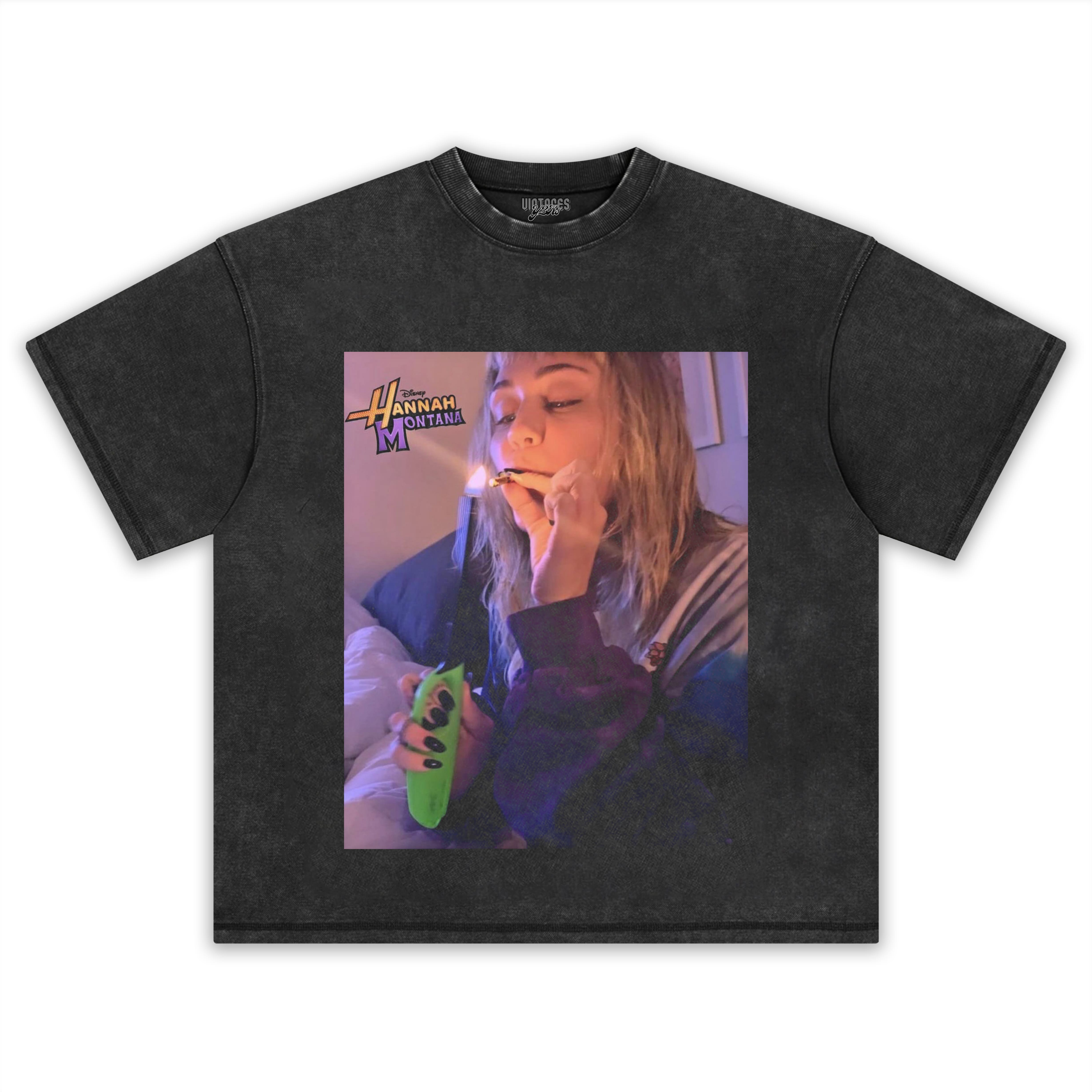 MILEY CYRUS HANNAH MONTANA FUNNY SMOKING V3 TEE & LS & HOODIE