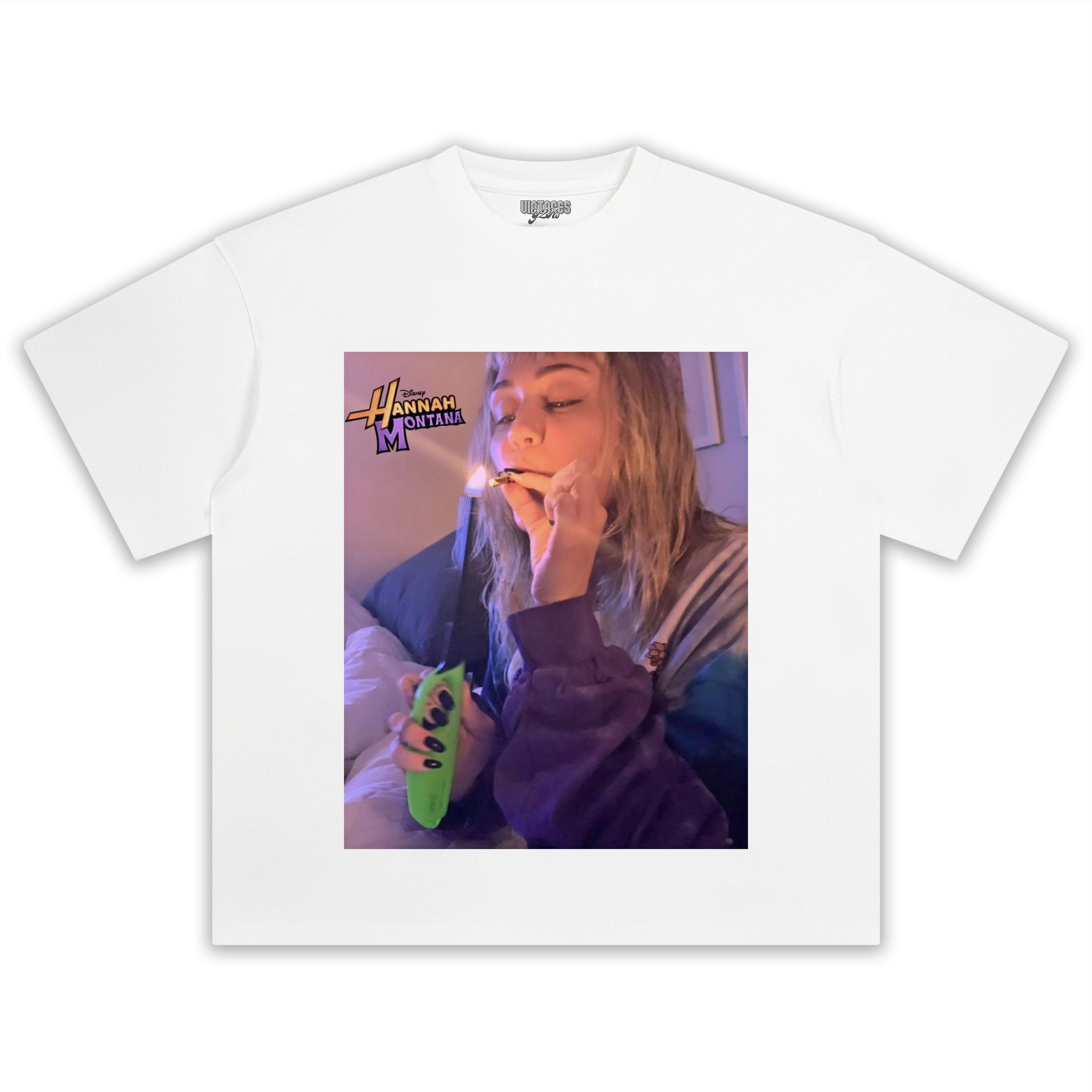 MILEY CYRUS HANNAH MONTANA FUNNY SMOKING V3 TEE & LS & HOODIE
