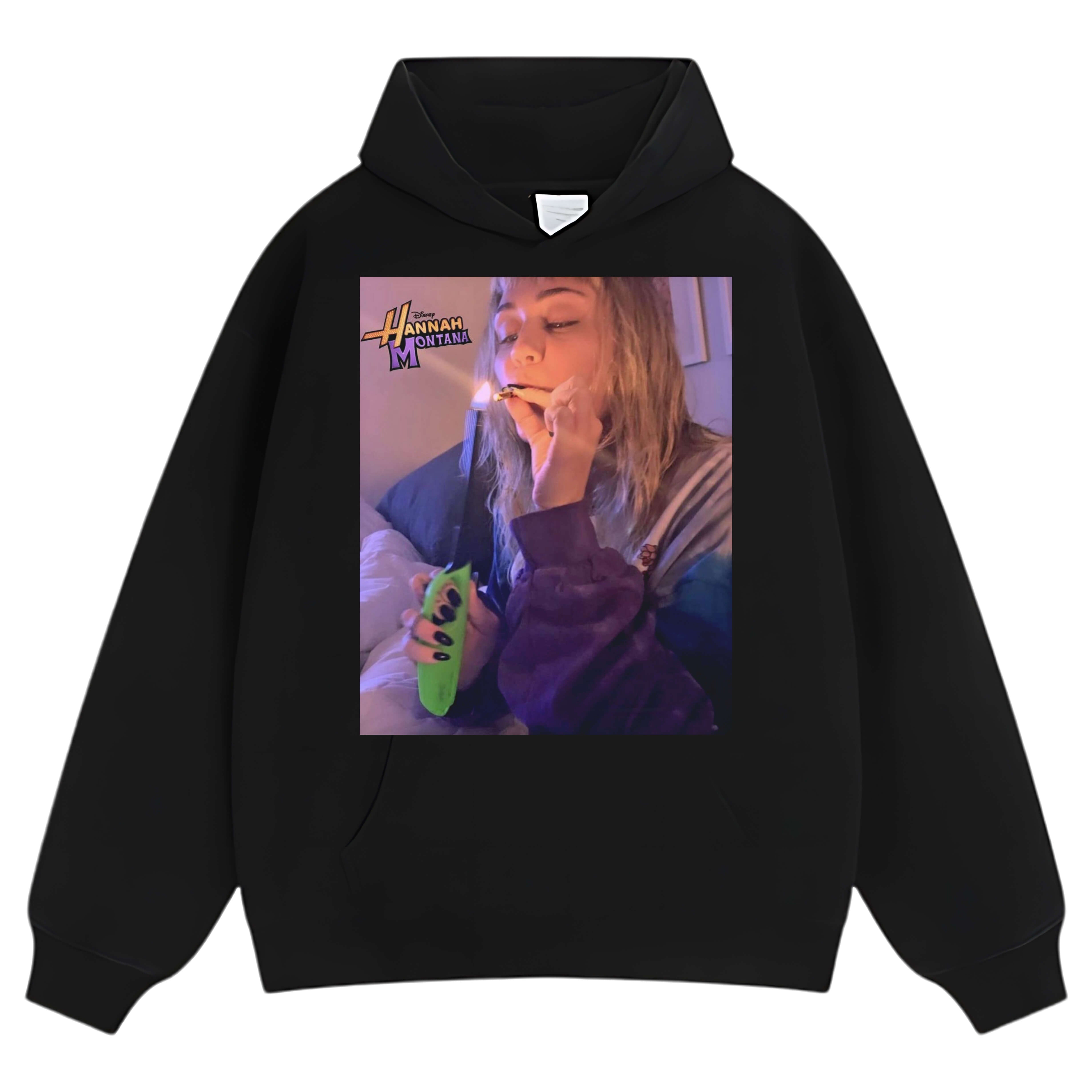 MILEY CYRUS HANNAH MONTANA FUNNY SMOKING V3 TEE & LS & HOODIE