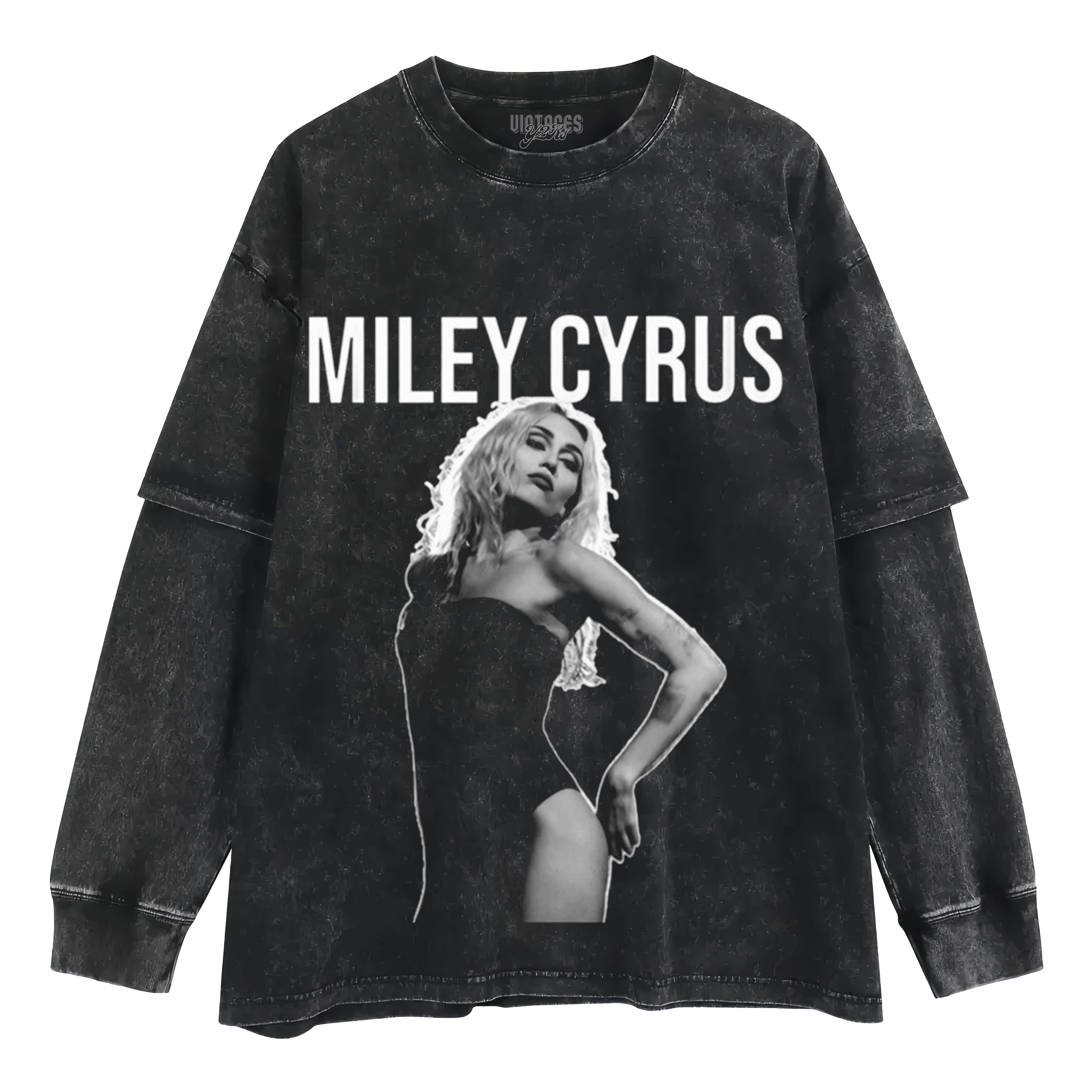 MILEY CYRUS POSE LAYERED LONG SLEEVE