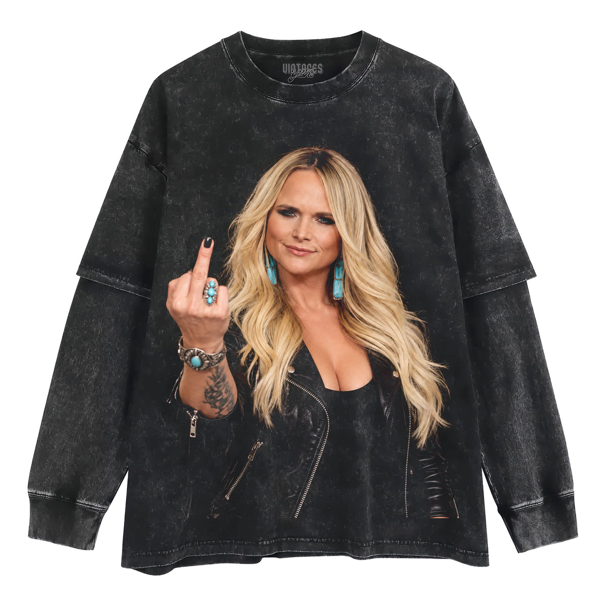MIRANDA LAMBERT - MIDDLE FINGER TANK TOP & TEE & LONG SLEEVE & LAYERED LS & HOODIE