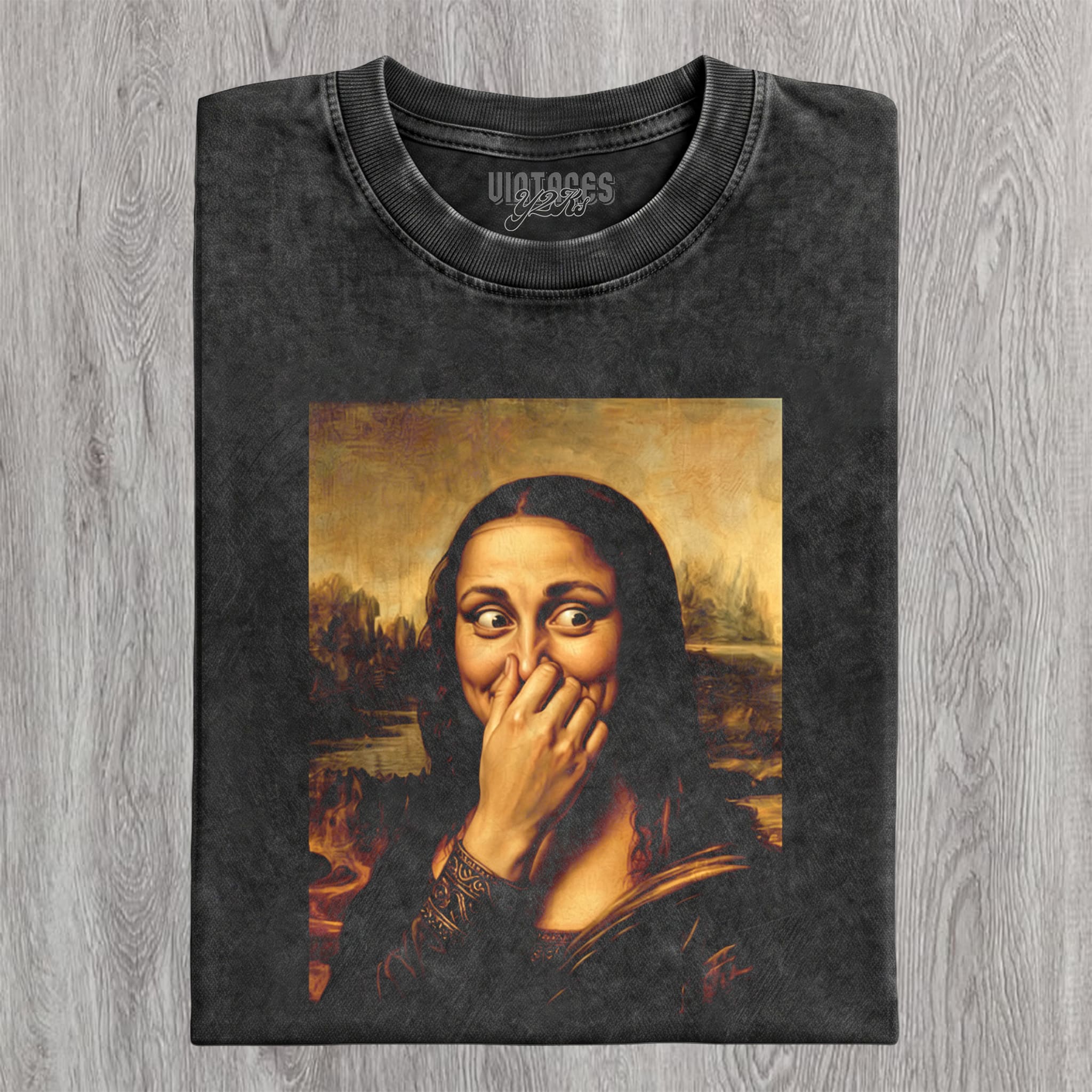 MONA LISA PARODY - MONA LISA IN TOILET TANK TOP & TEE & LONG SLEEVE & LAYERED LS & HOODIE