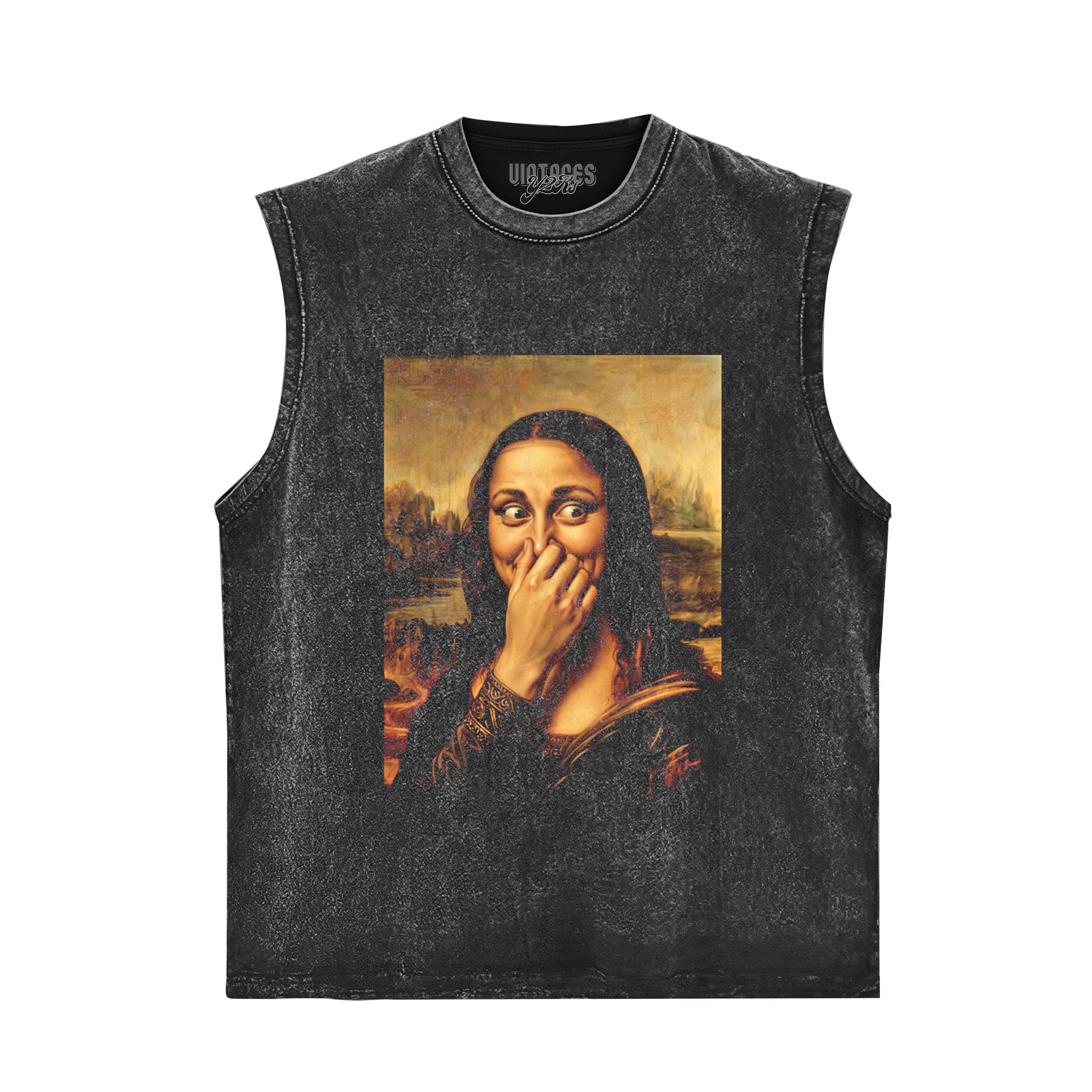 MONA LISA PARODY - MONA LISA IN TOILET TANK TOP & TEE & LONG SLEEVE & LAYERED LS & HOODIE