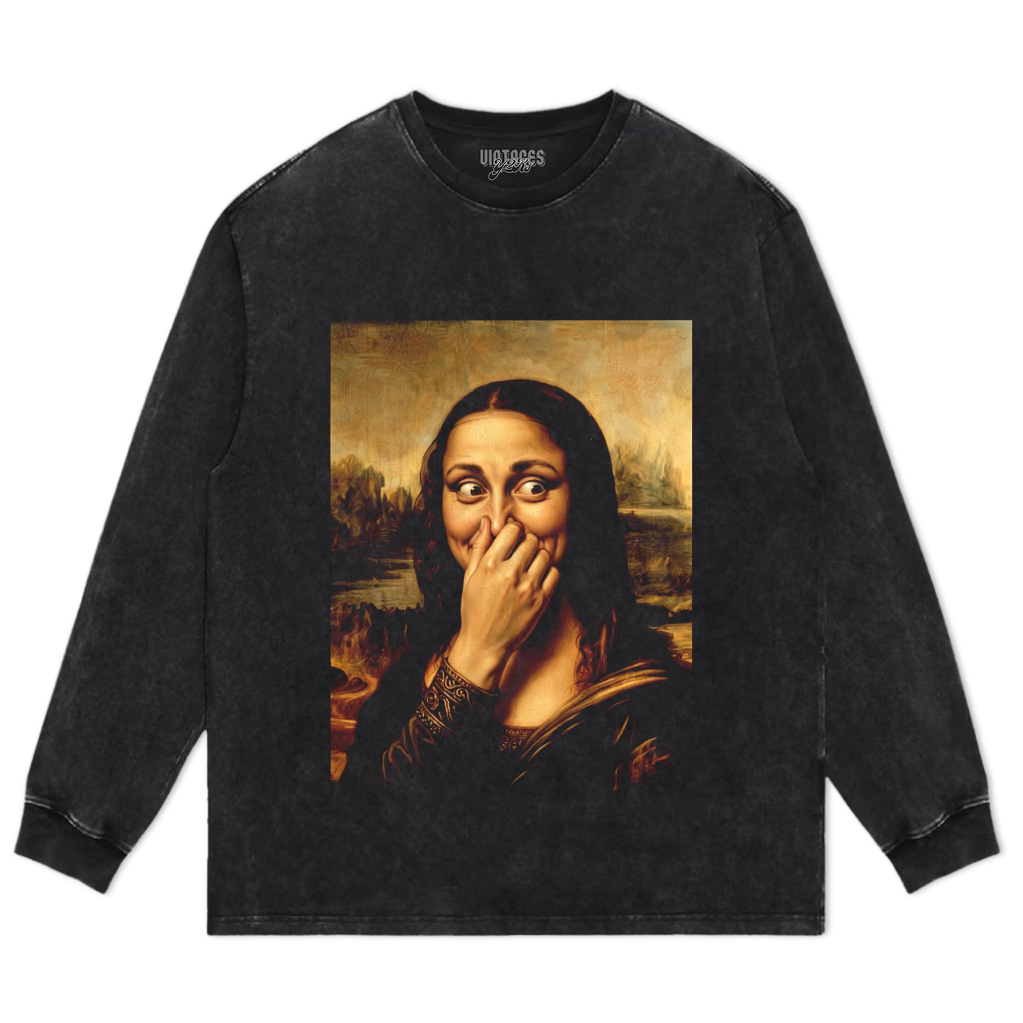 MONA LISA PARODY - MONA LISA IN TOILET TANK TOP & TEE & LONG SLEEVE & LAYERED LS & HOODIE
