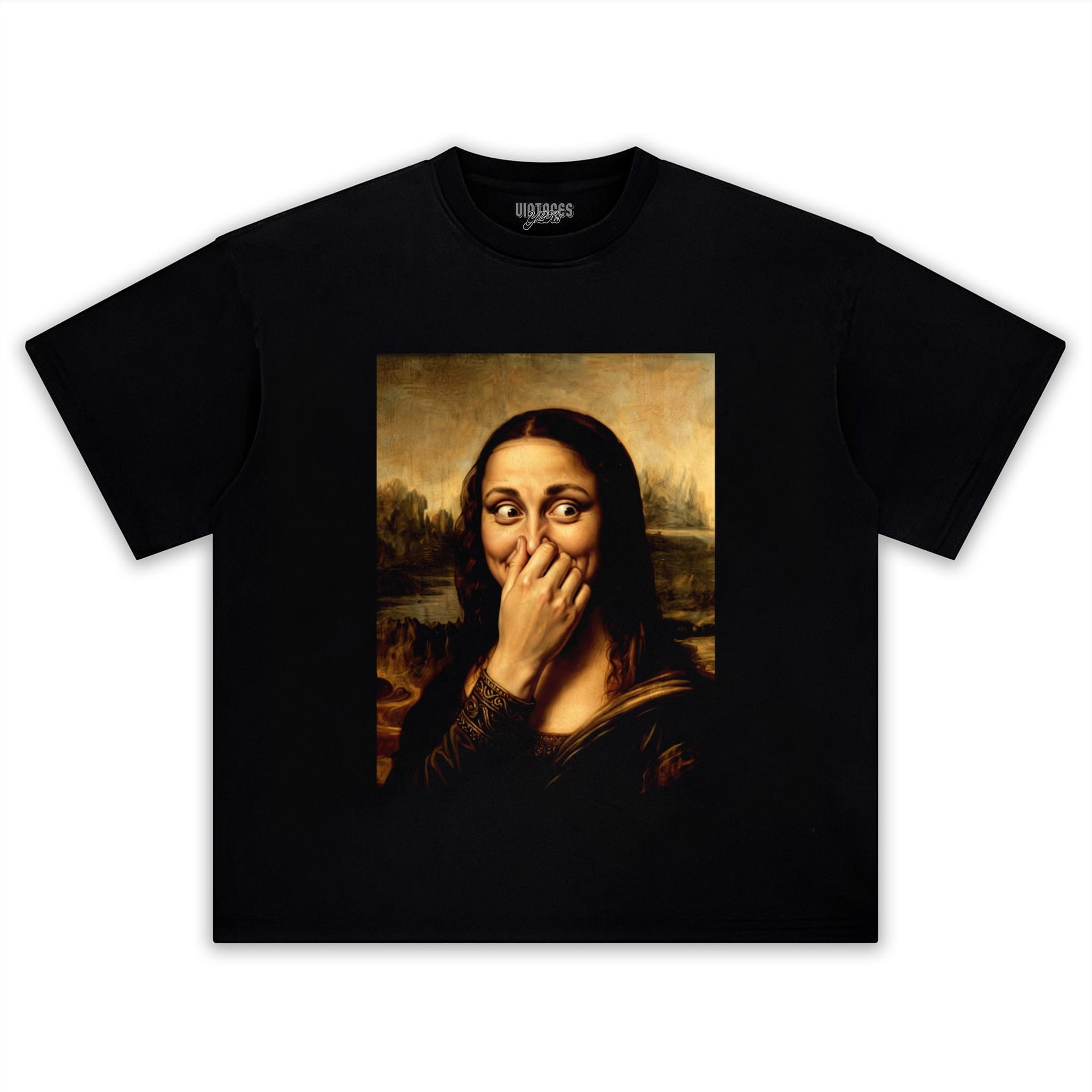 MONA LISA PARODY - MONA LISA IN TOILET TANK TOP & TEE & LONG SLEEVE & LAYERED LS & HOODIE