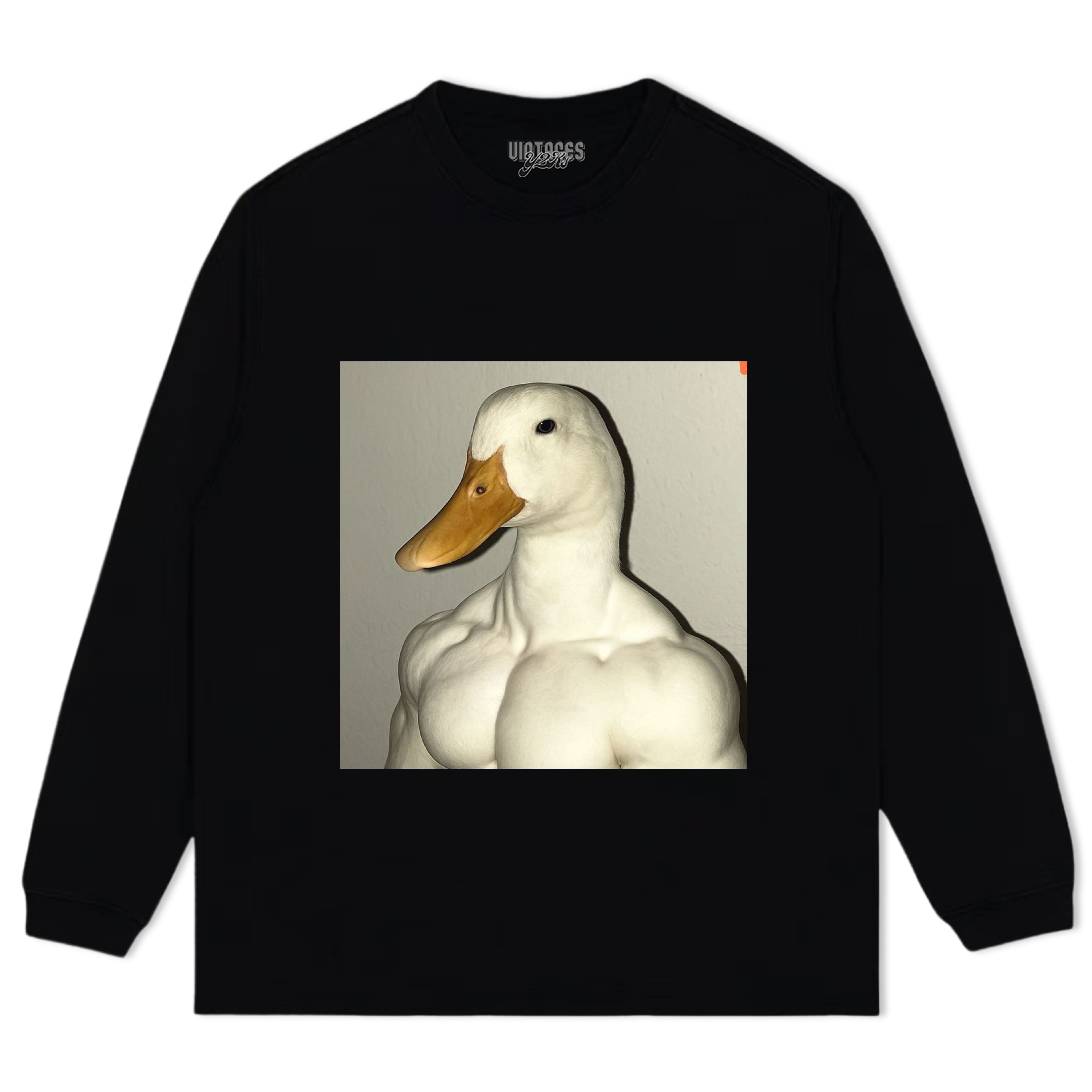 MUSCLE GOOSE MEME TEE & LS & HOODIE