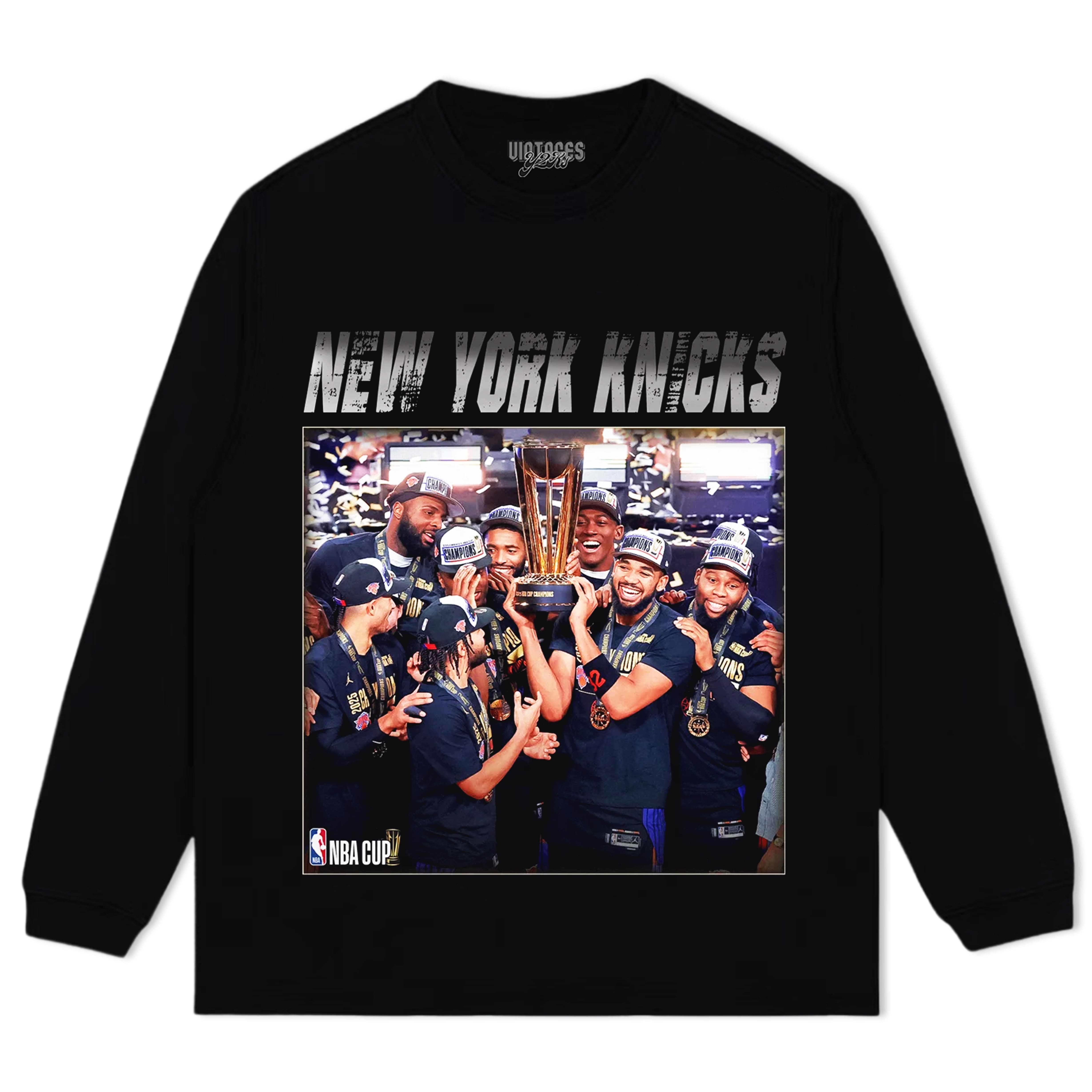 NEW YORK KNICKS NBA CUP CHAMPIONS TEE & LS & HOODIE